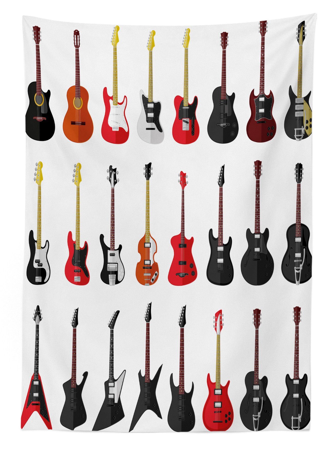 Abakuhaus Tischdecke Farbfest Waschbar Instrumente Gitarre geeignet Farben, Für Bereich Klare Akustische Außen den