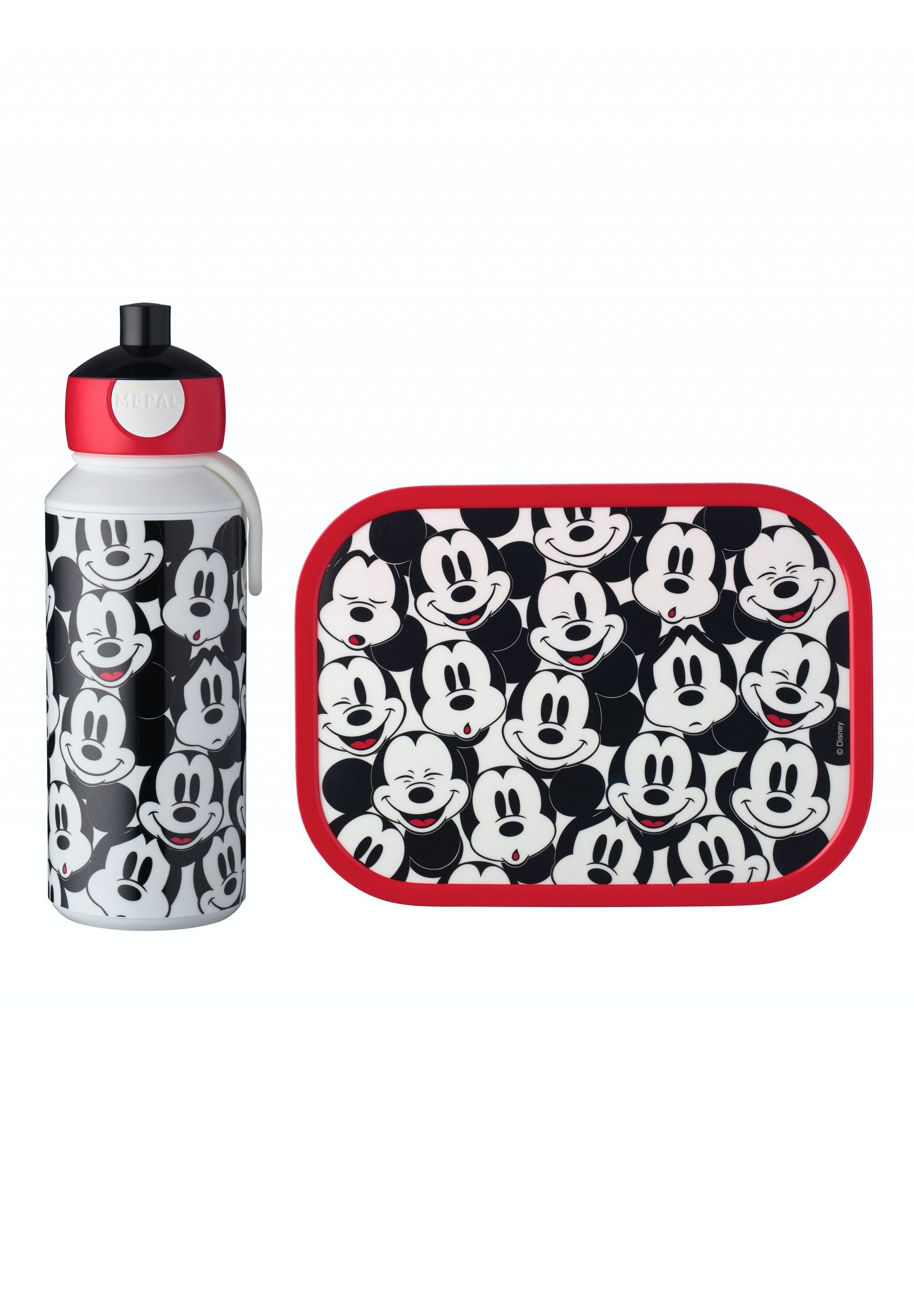 Mepal Disney Mickey Mouse Lunchbox Kinder Lunch Set Brotdose Trinkflasche Vesperdose Flasche, (SET, 2-tlg)