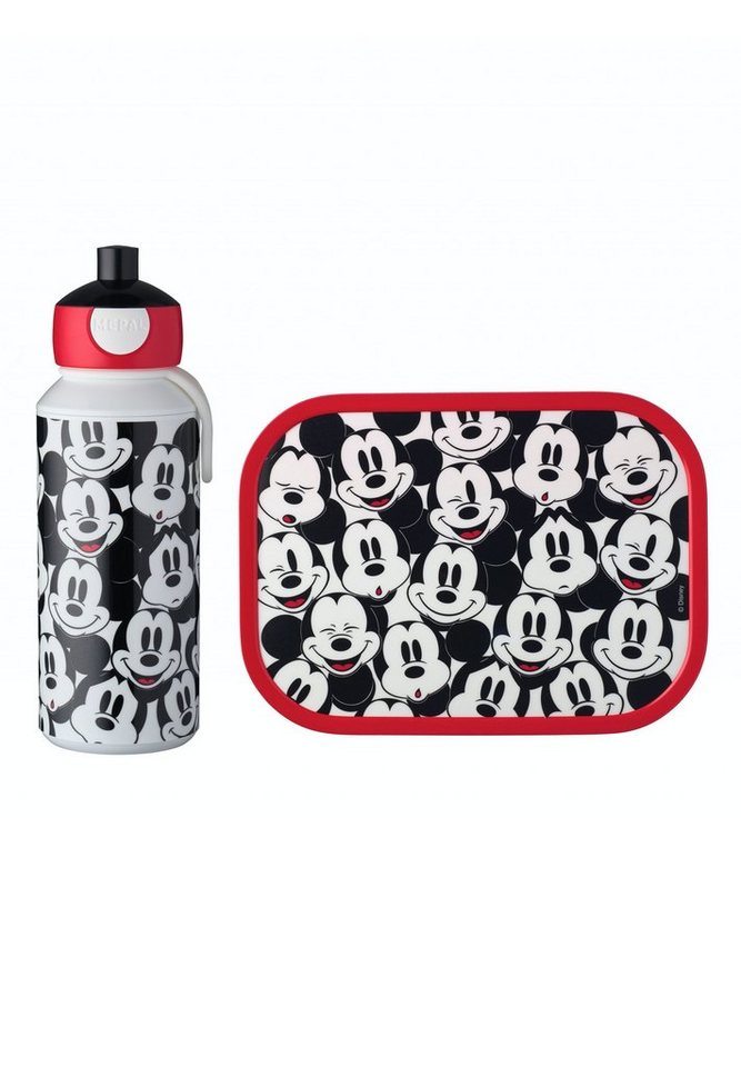 Alu-Trinkflasche Mickey Mouse Micky Maus Set Premium Brotdose
