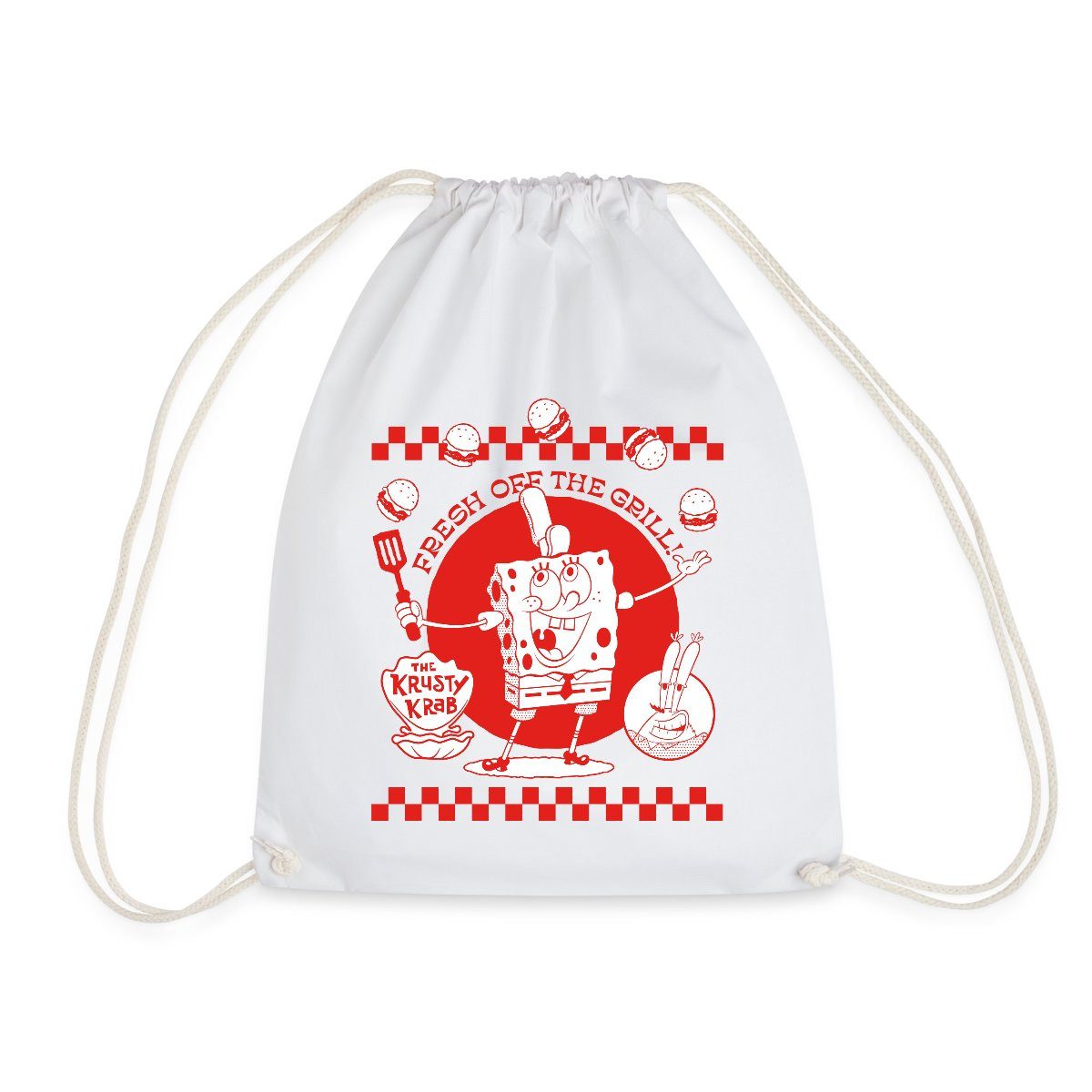 Spreadshirt Turnbeutel Spongebob Schwammkopf Fresh Off The Grill Turnbeutel (1-tlg)