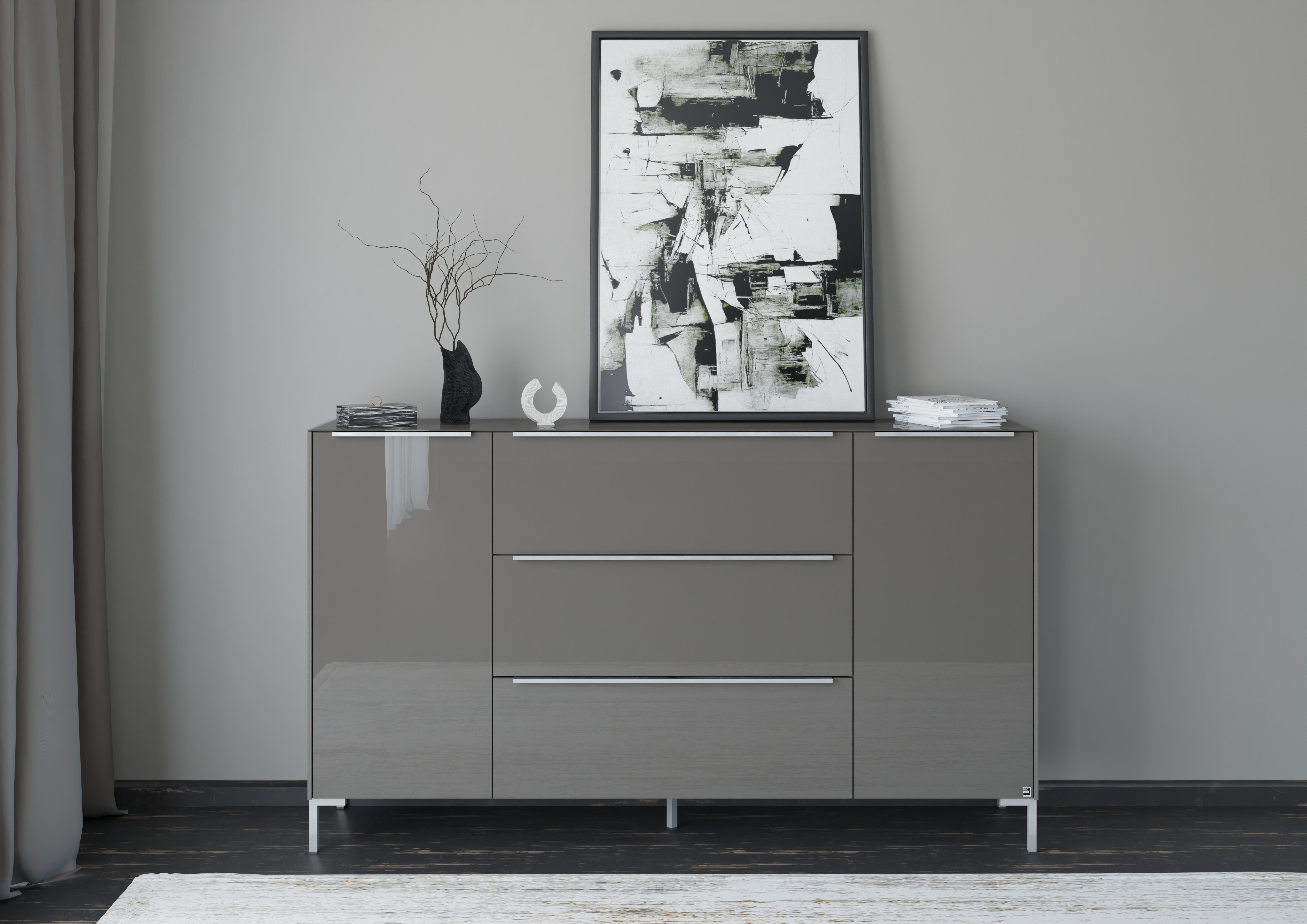 set one by Musterring Sideboard Reno (1 St), Mit Winkelfuß in diversen Farben, 108 cm Höhe & Farbauswahl