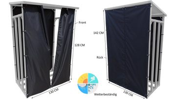 Grasekamp Kaminholzregal Wetterschutz Set Kaminholzunterstand, BxTxH:130x130x142 cm