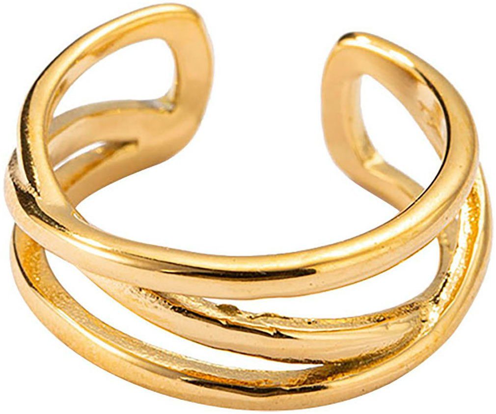 Firetti Ring-Set Multipack Schmuck Geschenk Damenring verschlungen (Set, 3-tlg), Made in Germany