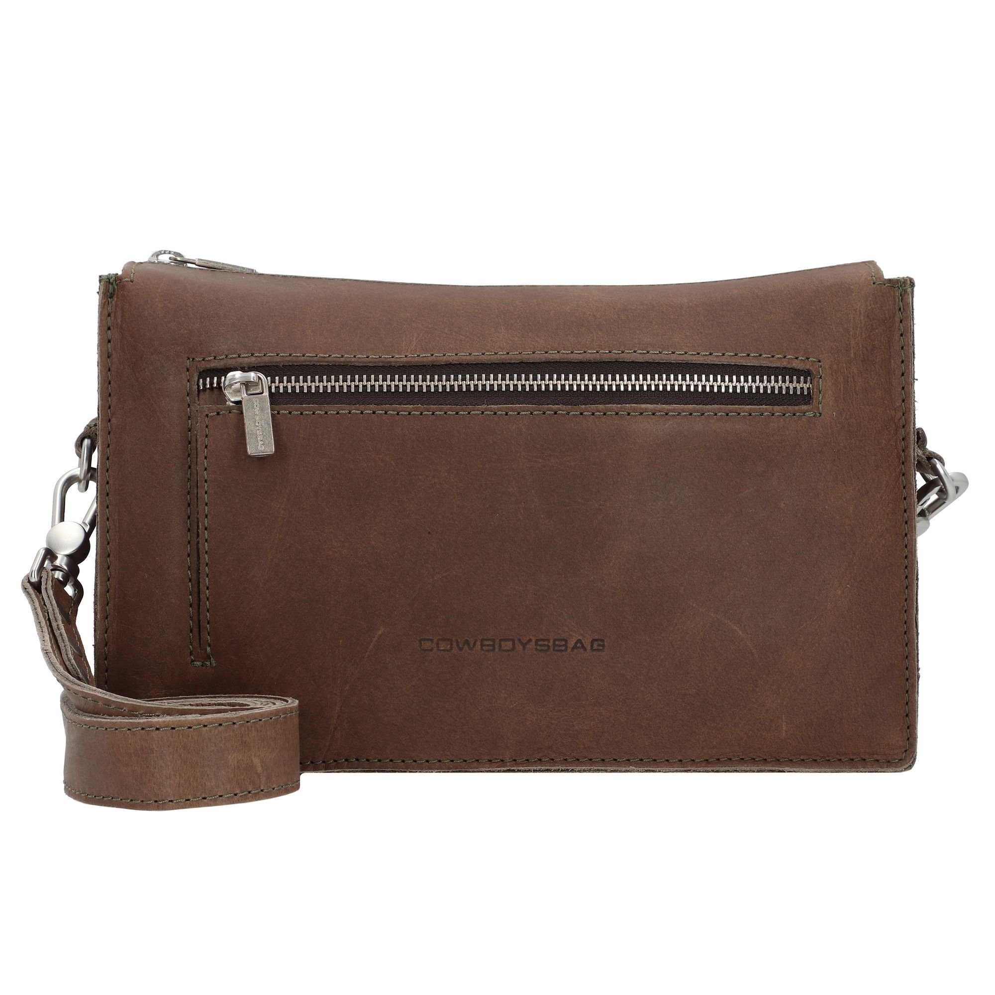 Leder grey Schultertasche, Cowboysbag storm