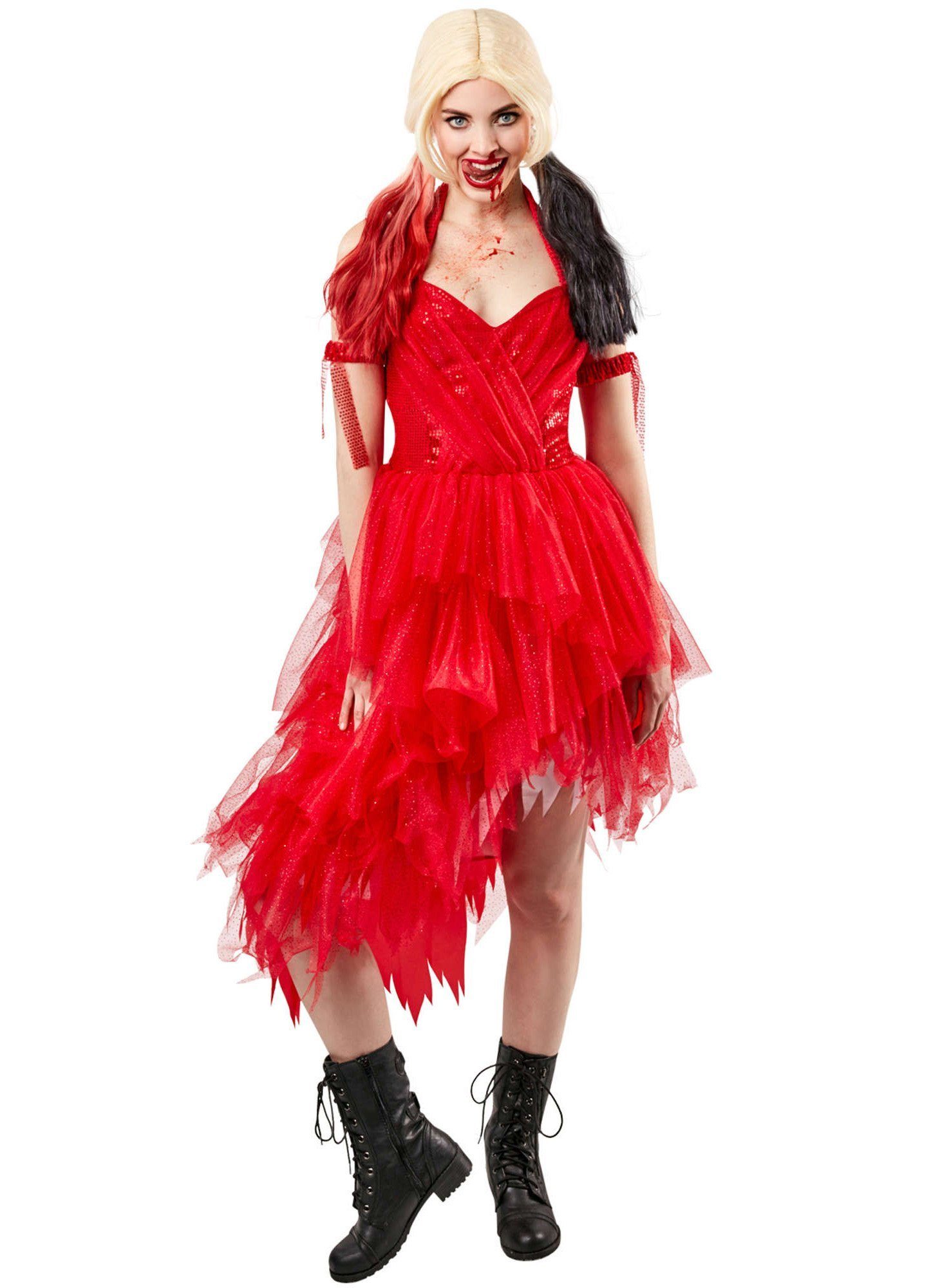 Metamorph Kostüm Suicide Squad 2 - Harley Quinn Rotes Kleid, Das auffallend knallrote Kleid aus dem zweiten Suicide Squad Film