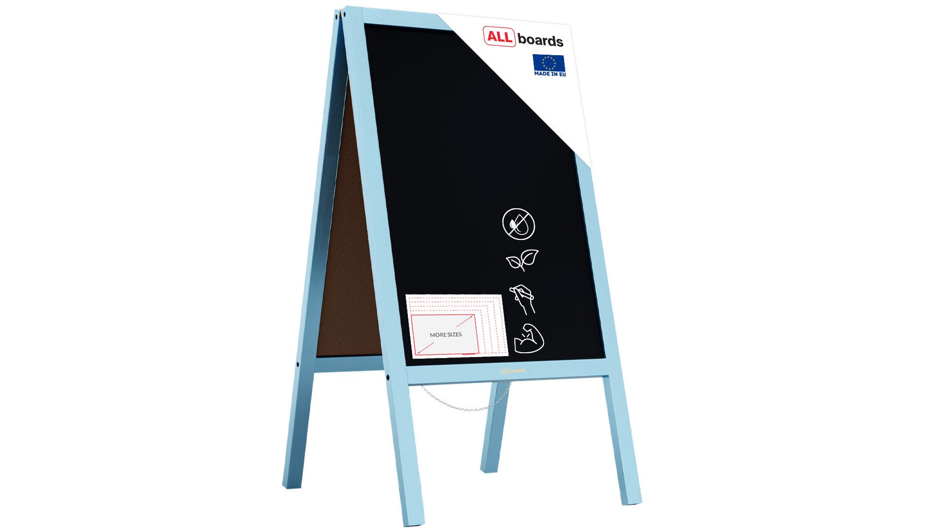 ALLboards Standtafel Kundenstopper mit farbigem Holzrahmen günstig online kaufen