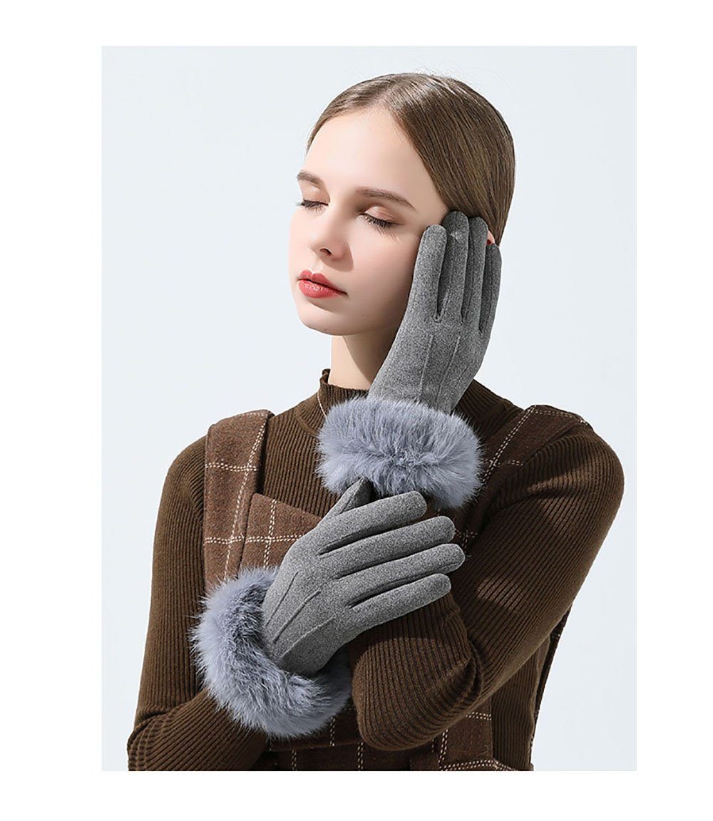 Baumwollhandschuhe Warme Damen Handschuhe Touchscreen Winddicht Winter Handschuhe CTGtree