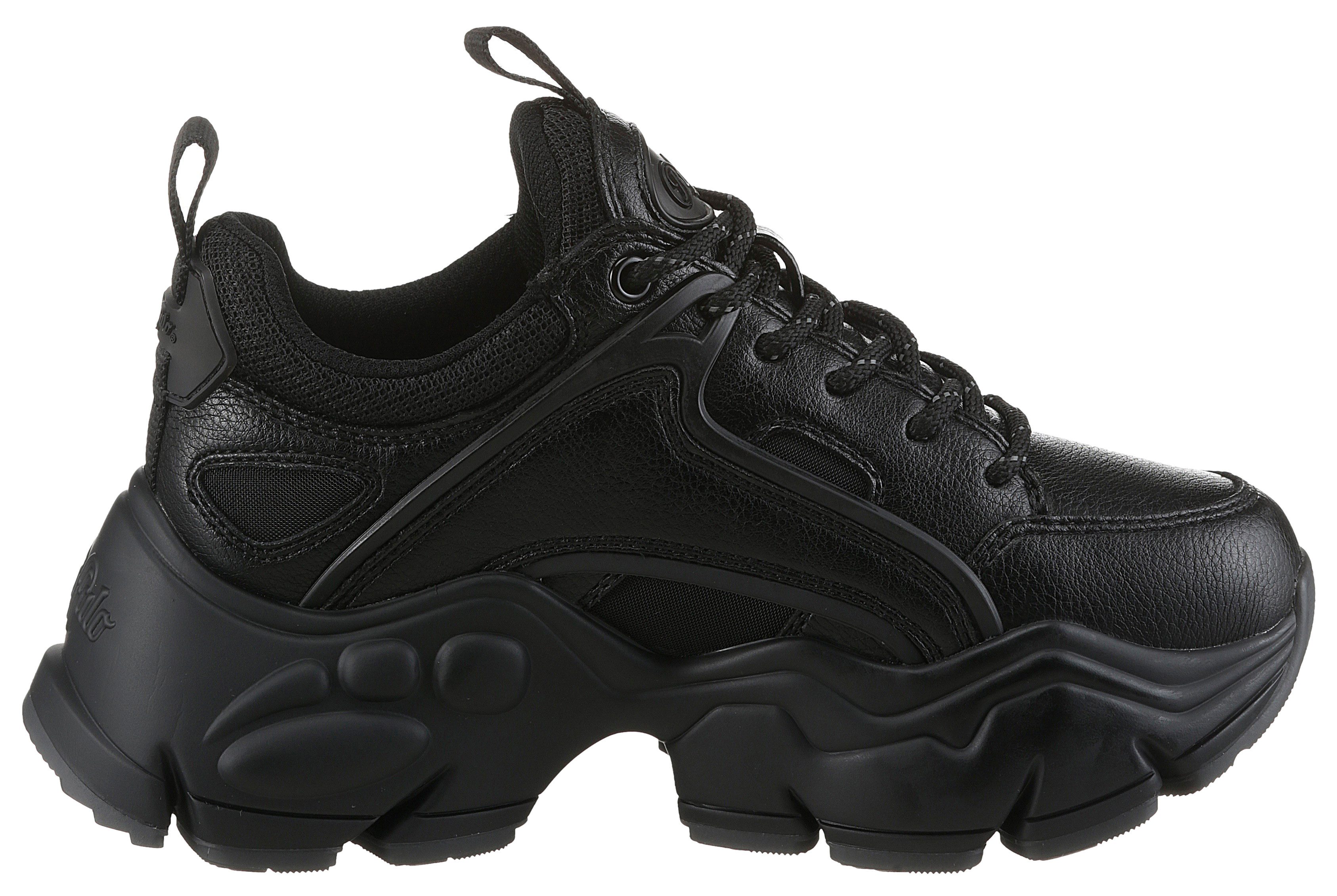 Buffalo BINARY Sneaker in monochromer Optik, Freizeitschuh, Halbschuh, Schnürschuh