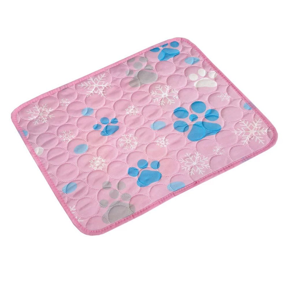 Ledander Hundematte Kühlmatte für Katzen Hunde,Outdoor-Kühlmatte für Haustiere, für Drinnen, Draußen und Auto,Schneeflocken-Design,atmungsaktiv