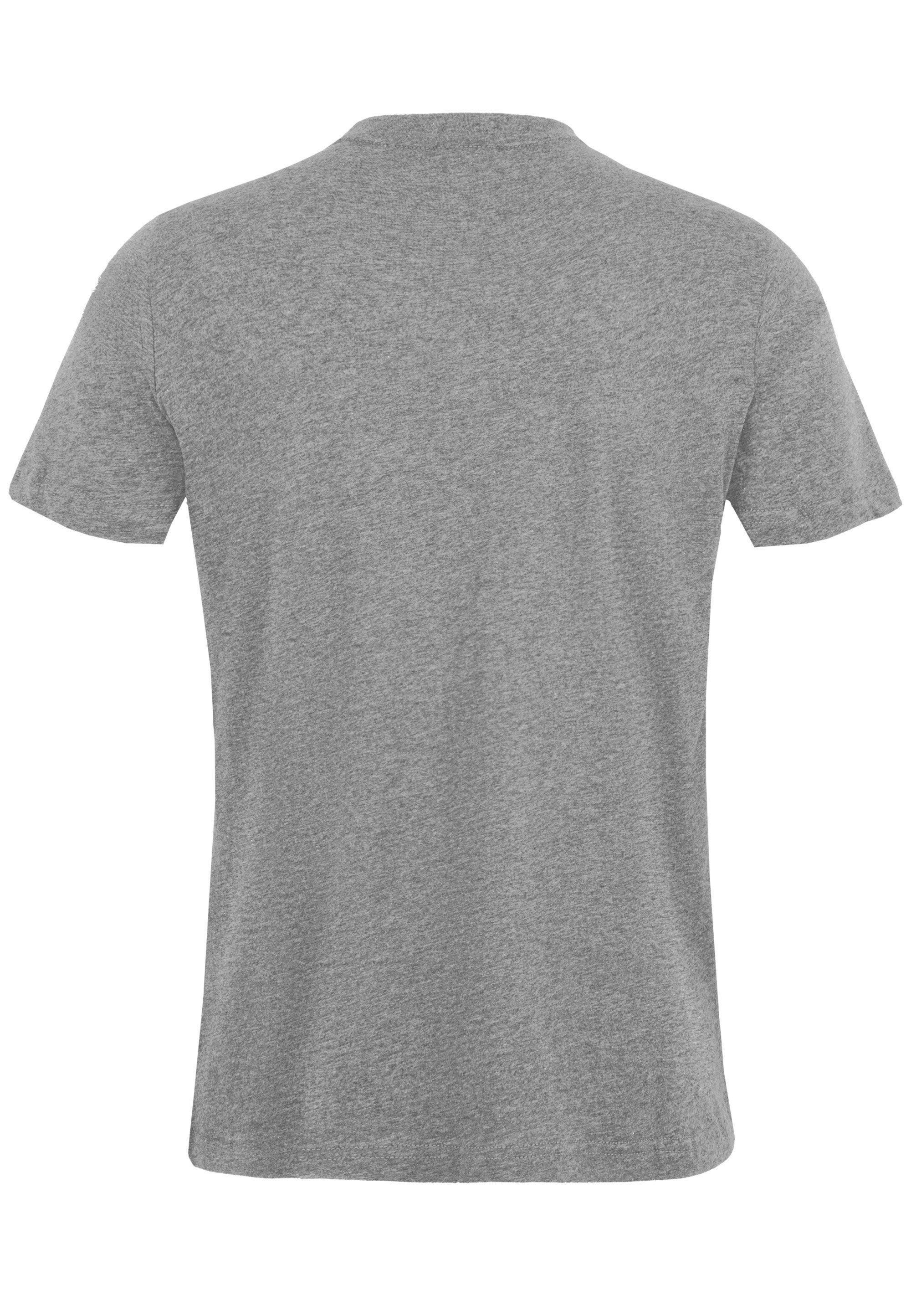 mit Reusch grau-weiß (1-tlg) T-Shirt angenehmem Rundhalskragen
