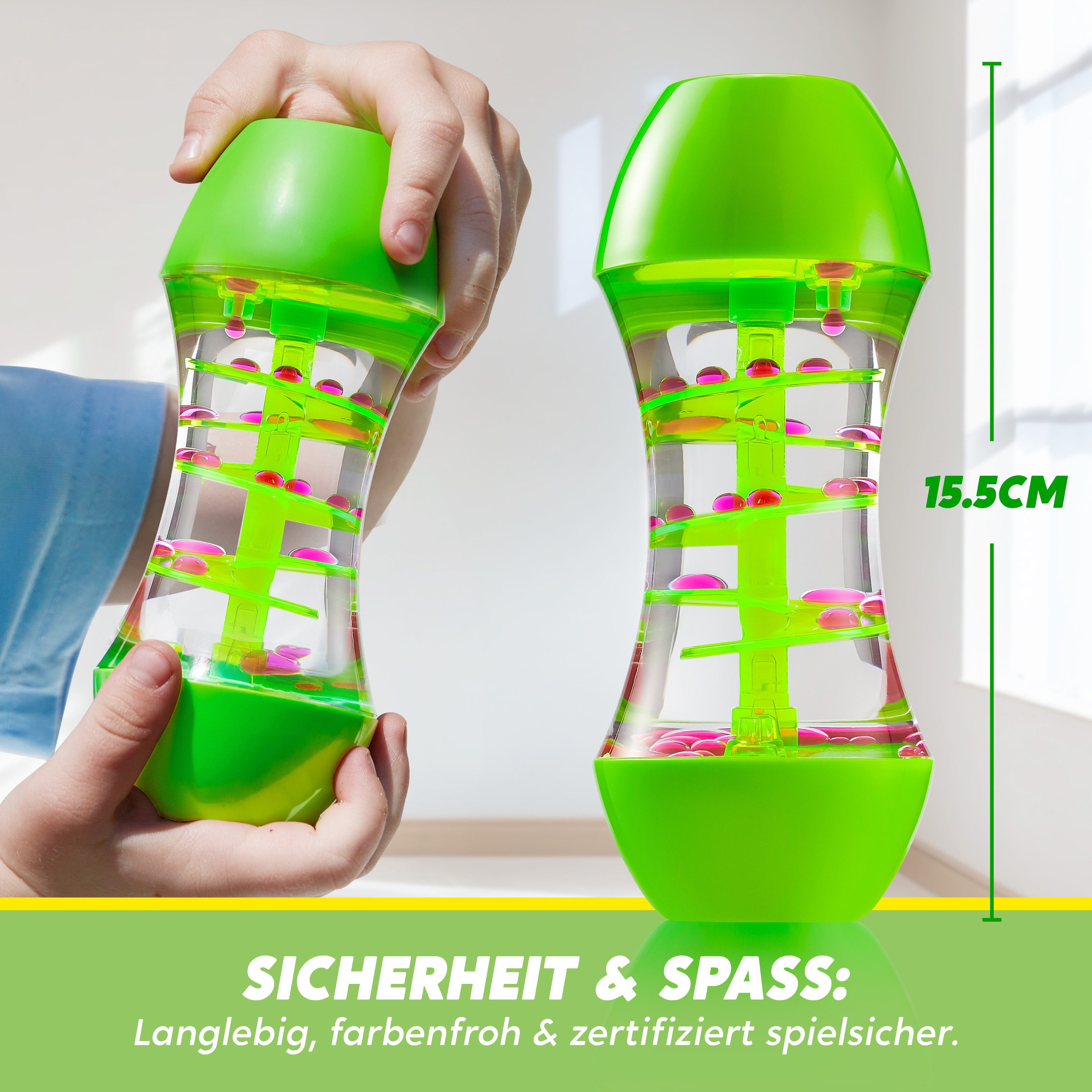 JOYIN Sanduhr JOYIN 4er-Set Fidget Tubes: Sensorikröhren zur Stressbewältigung
