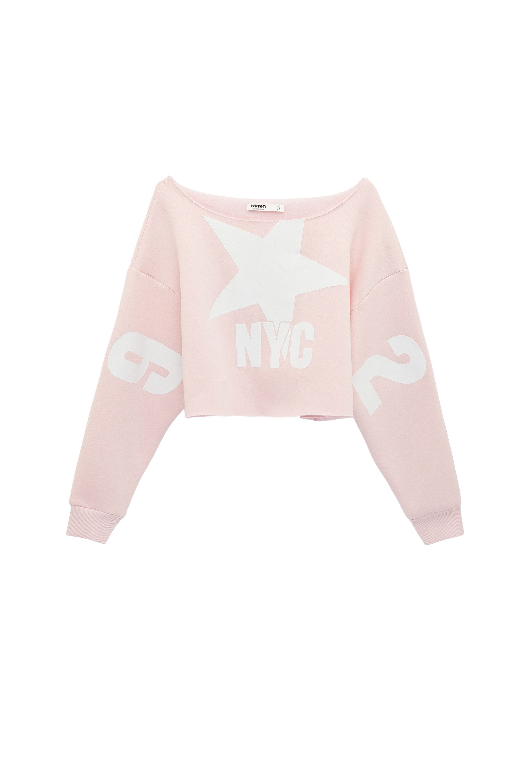 Koton Sweatshirt Koton Crop Sweatshirt Mit Druck