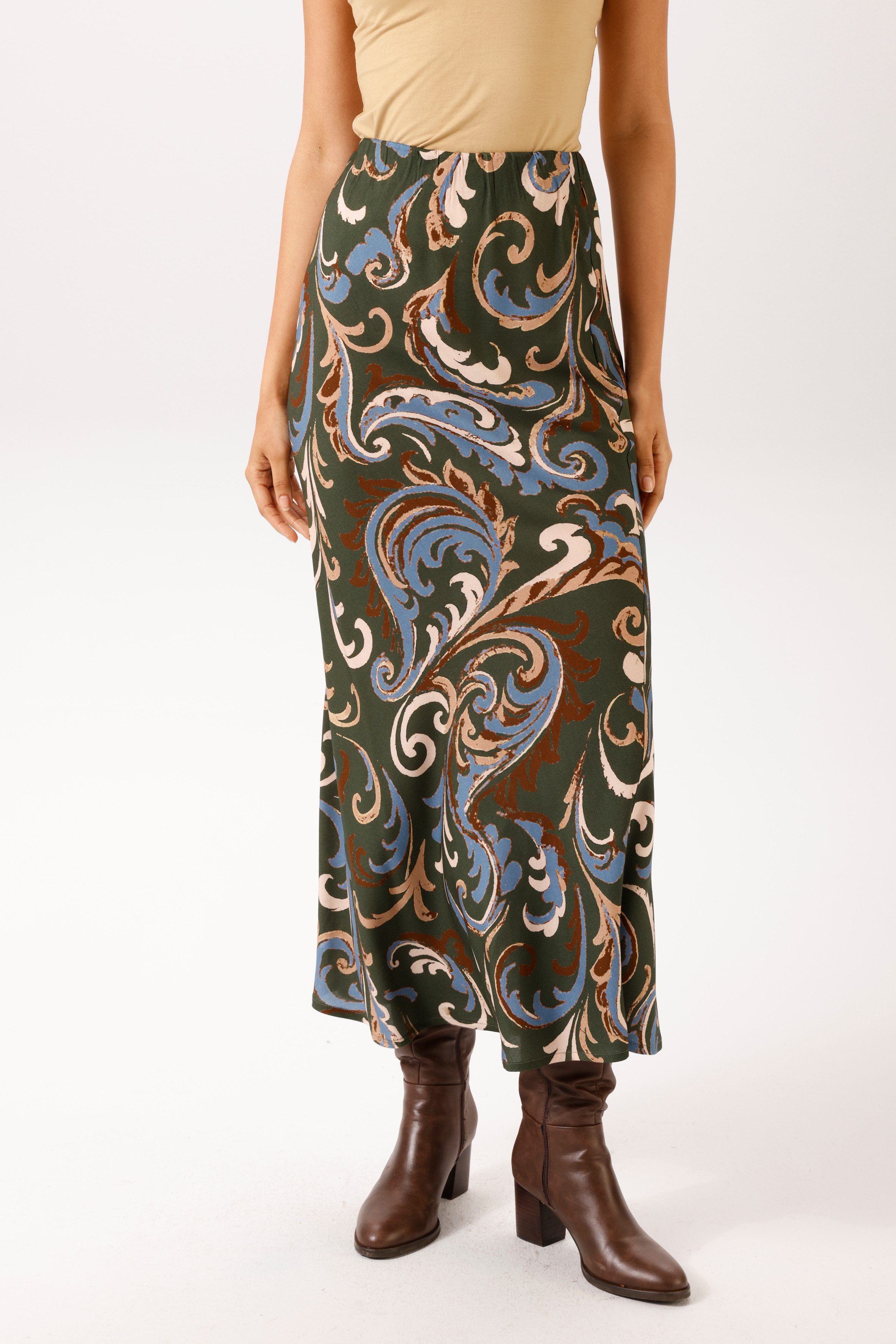 Aniston CASUAL Maxirock mit großflächigem Paisley-Muster - NEUE KOLLEKTION