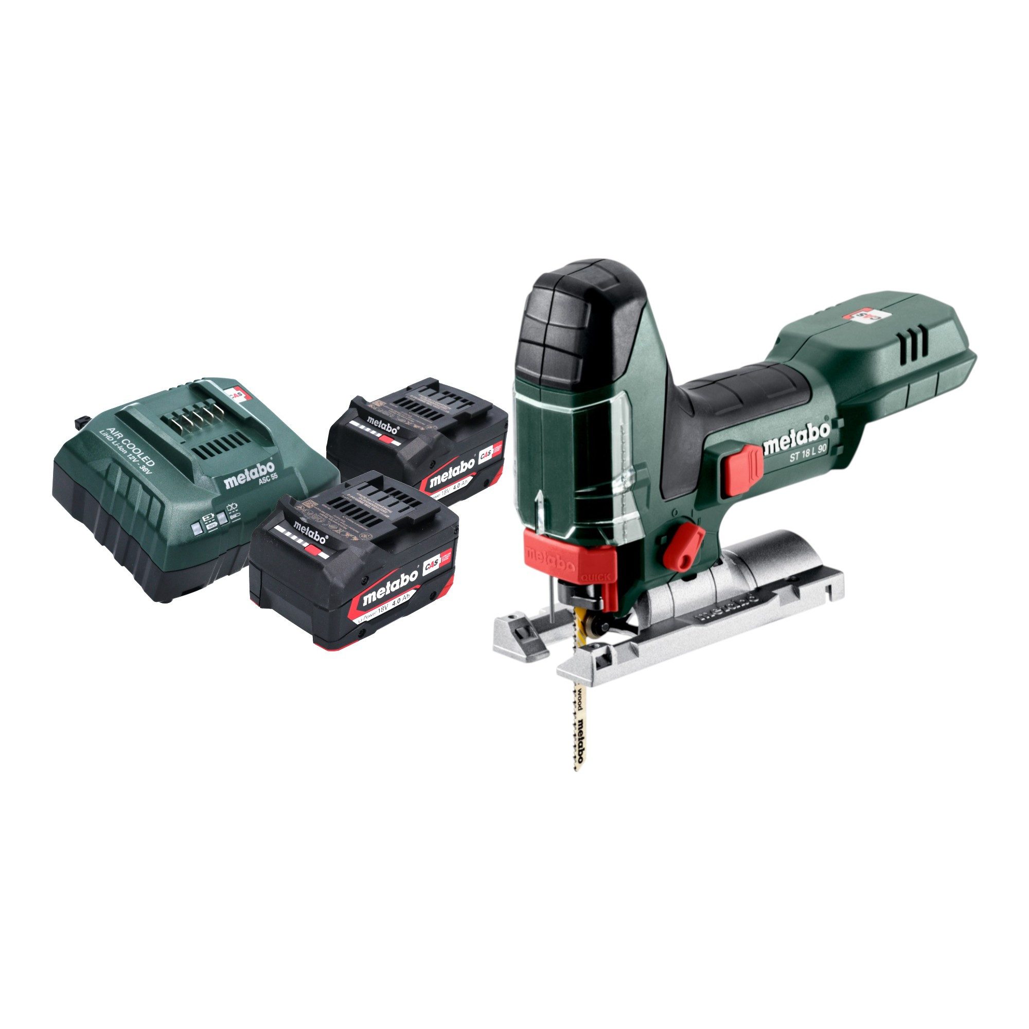 metabo Kompakt-Handkreissäge ST 18 L 90 18 V 90 mm + 2x Akku 4,0 Ah + Ladegerät