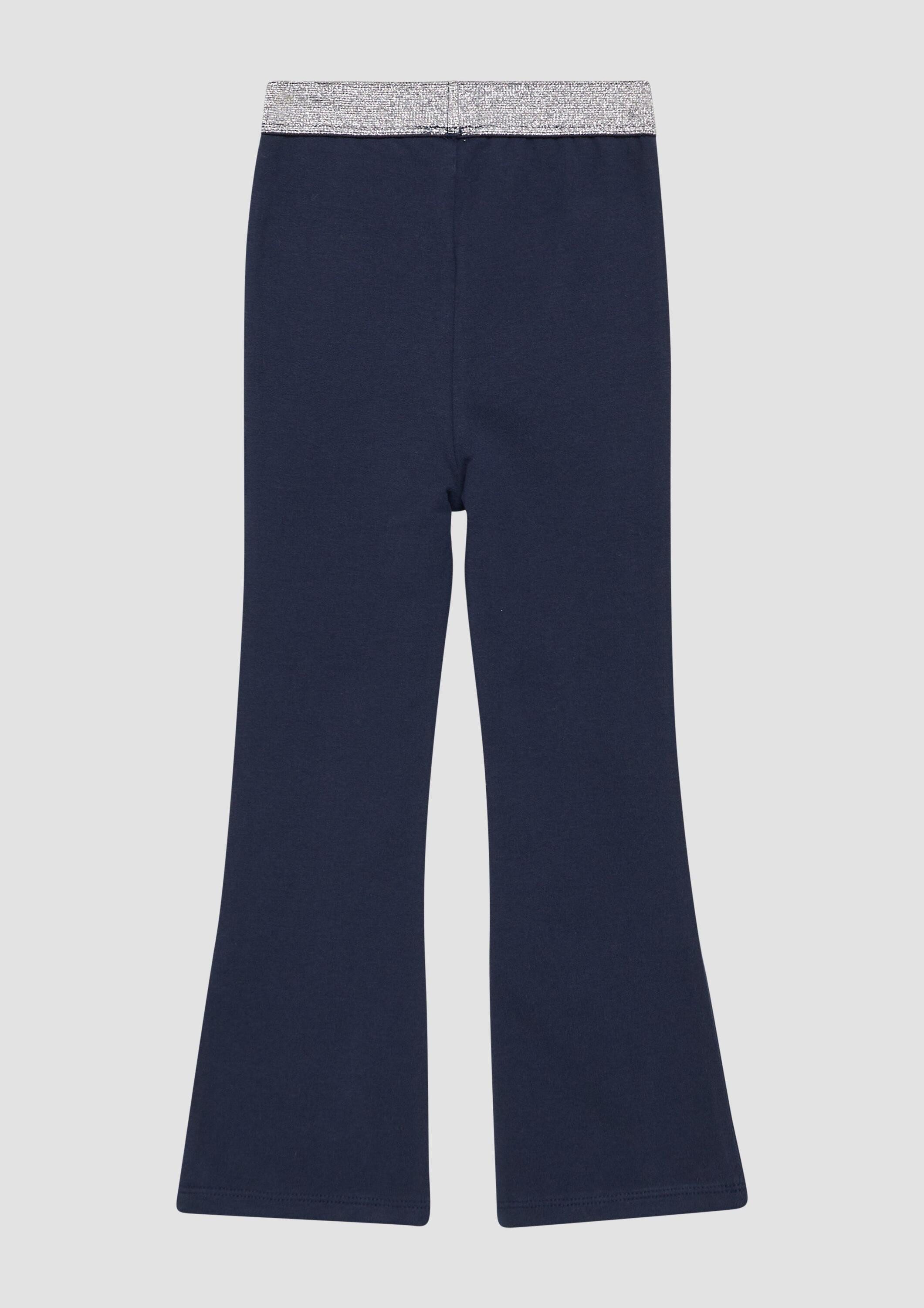 s.Oliver Leggings Leggings Flared-Leg-Leggings mit Glitzerbund