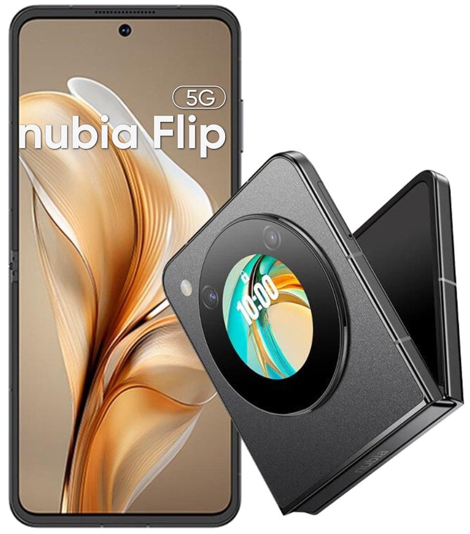 Nubia ZTE nubia flip 5G Handy,12GB + 512GB, faltbares Doppelbildschirm Smartphone (17,5 cm/6.9 Zoll, 512 GB Speicherplatz, 50 MP Kamera)