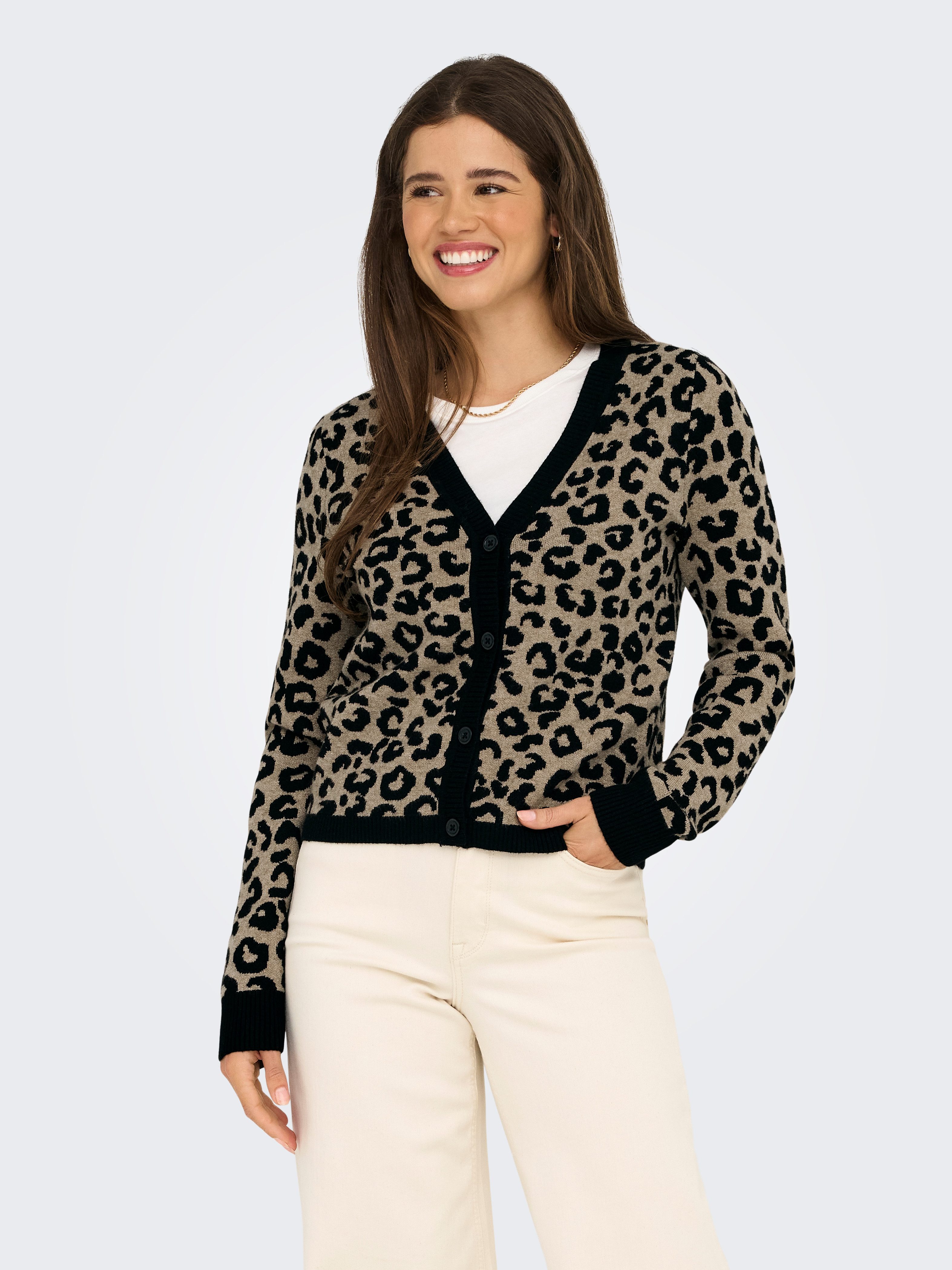 ONLY Strickjacke ONLLEO LS V-NECK CARDIGAN KNT NOOS günstig online kaufen