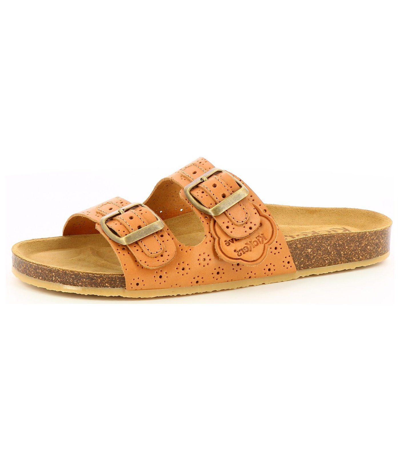 Kickers Pantoletten Leder Pantolette Camel