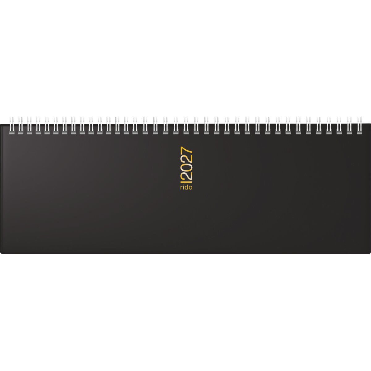 Schreibtischkalender Querkalender AC 30,7x10,5cm 1 Woche/2 Seiten schwarz 2027