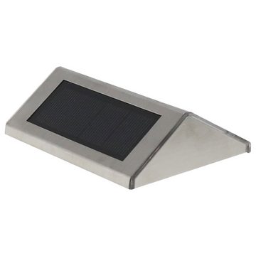 CEPEWA LED Solarleuchte Solar LED Wandleuchte 10x8x2cm Edelstahl