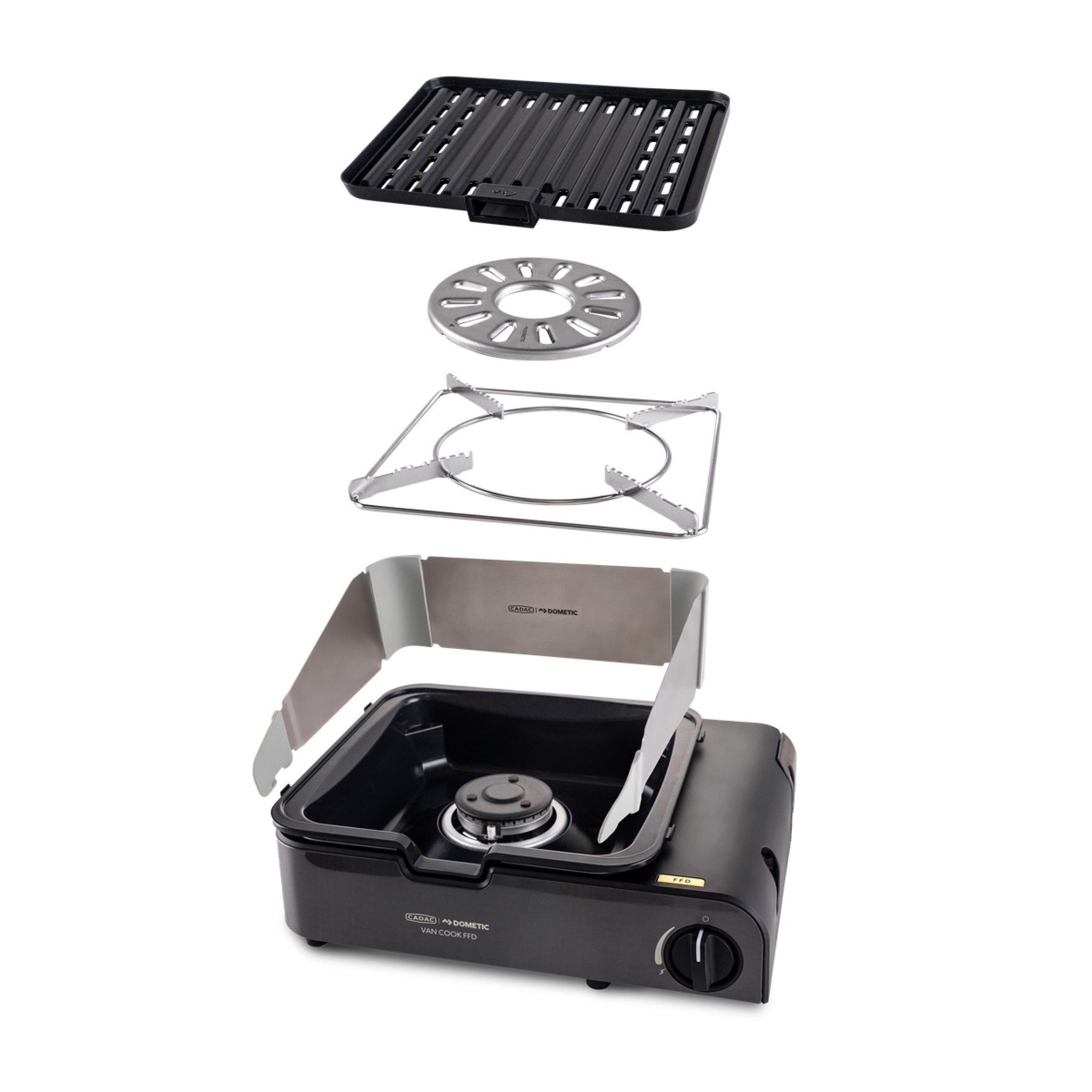 CADAC Camping-Gasgrill Cadac Van Cook FFD BBQ Plate Gasgrill Tischgrill Campinggrill