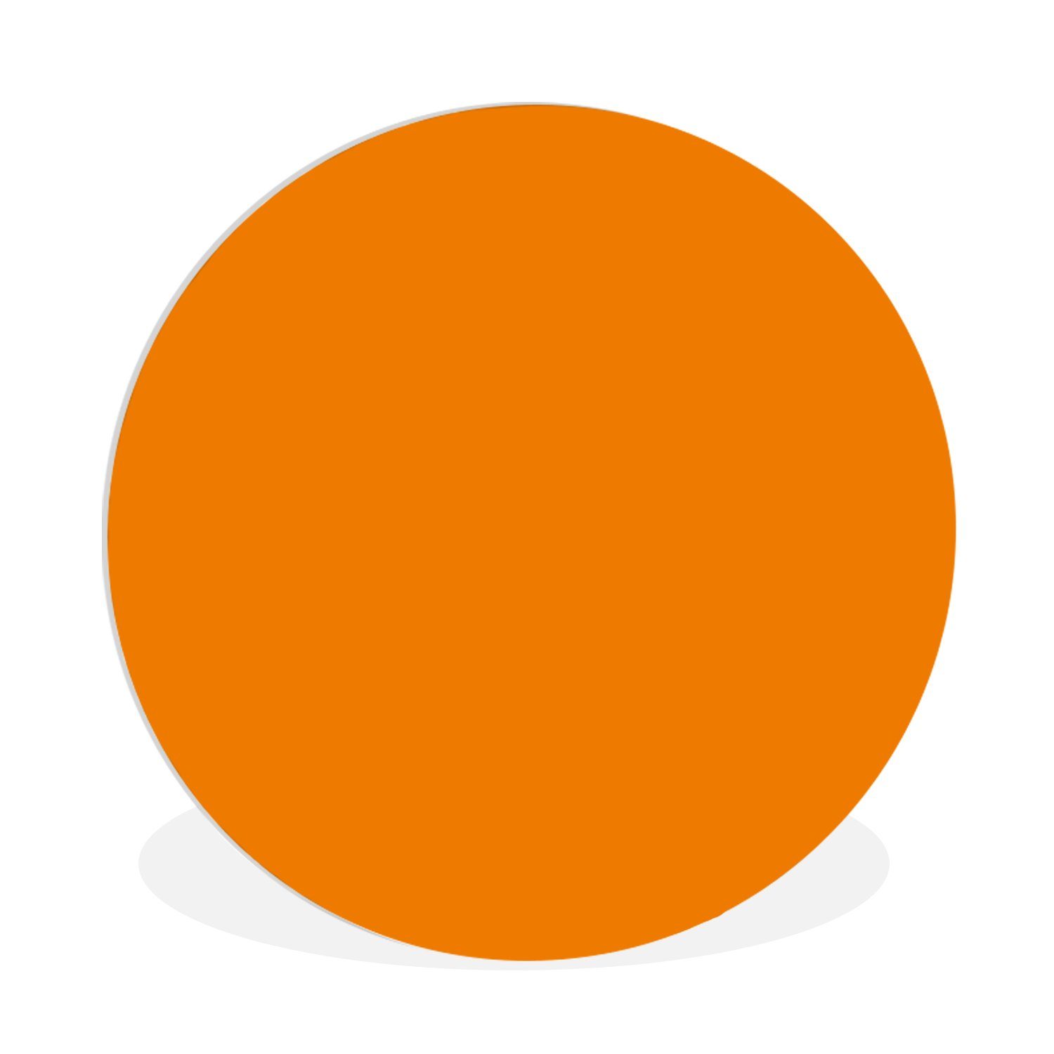 MuchoWow Gemälde Orange - Jahreszeiten - Herbst - Farbe, Fotodruck (1 St), Kreis Wanddekoration, Rundes Wandbild, 30x30 cm
