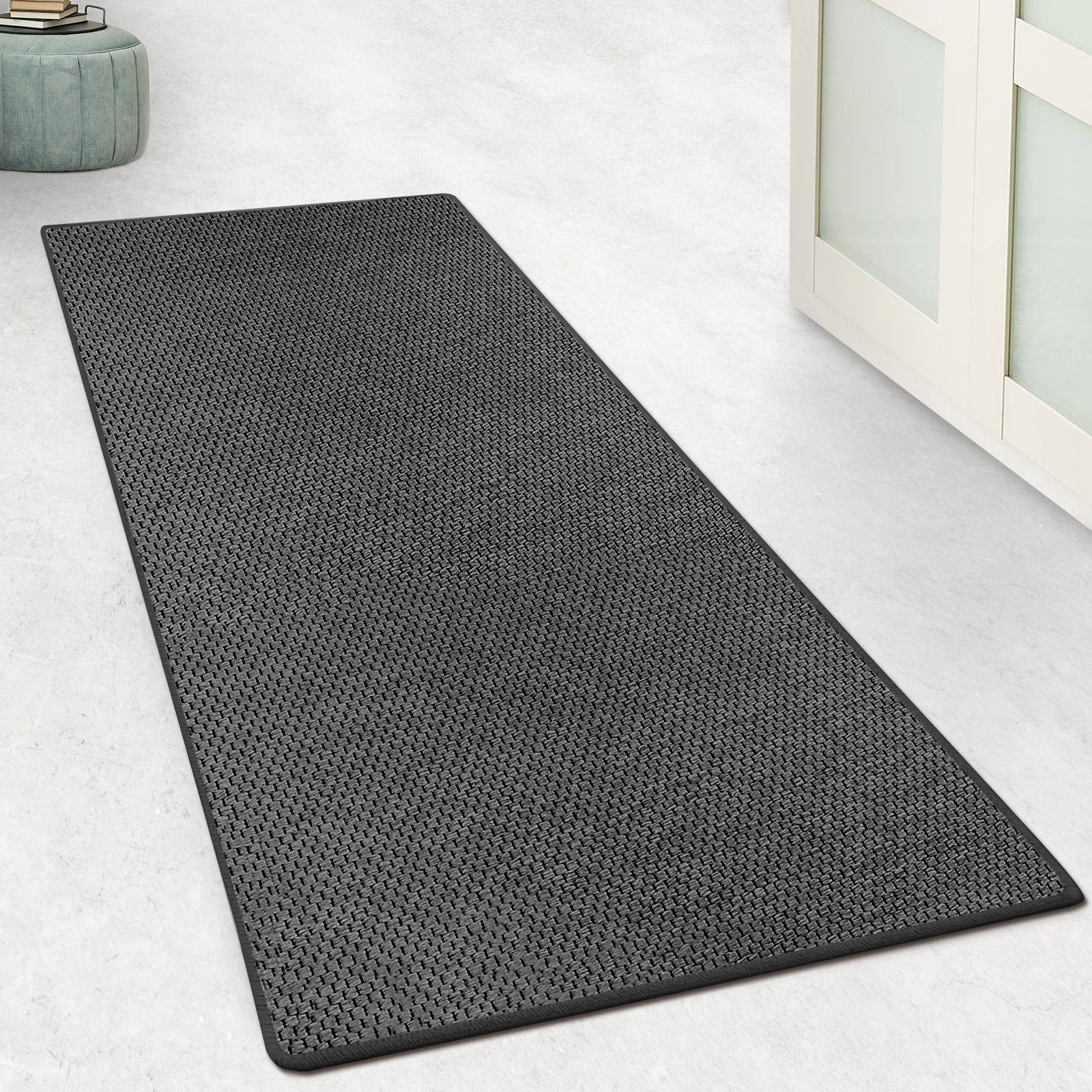 Floordirekt Läufer Kalkutta, Teppichläufer, Flur Sisal Läufer als Teppich, rechteckig, Höhe: 5 mm, für Küche, Schlafzimmer oder Wohnzimmer geeignet, bis zu 2000cm Länge