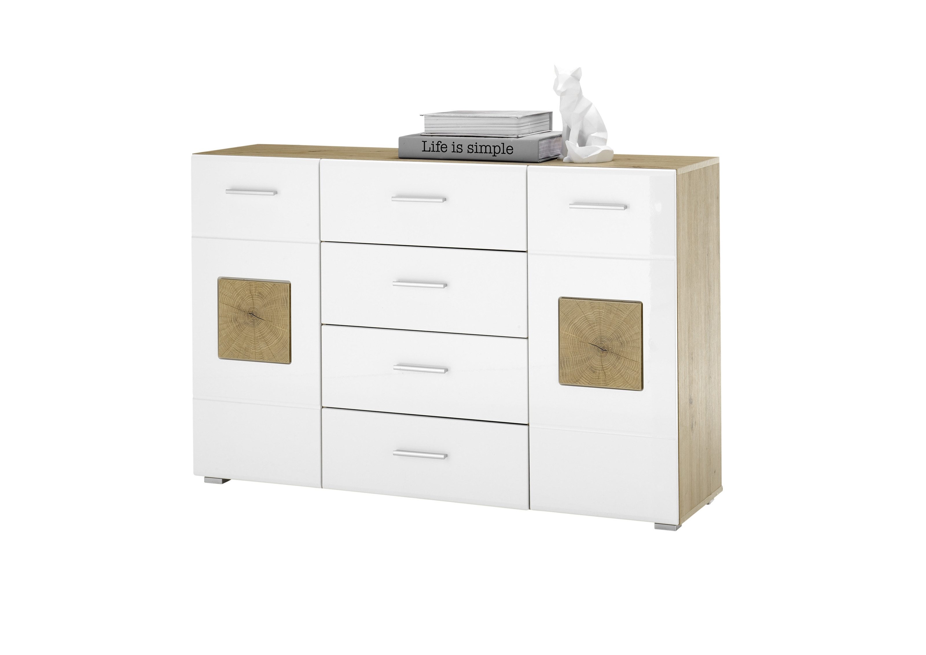 PREISBRECHER Sideboard Georgia, 140 x 92 x 38 cm (B/H/T)