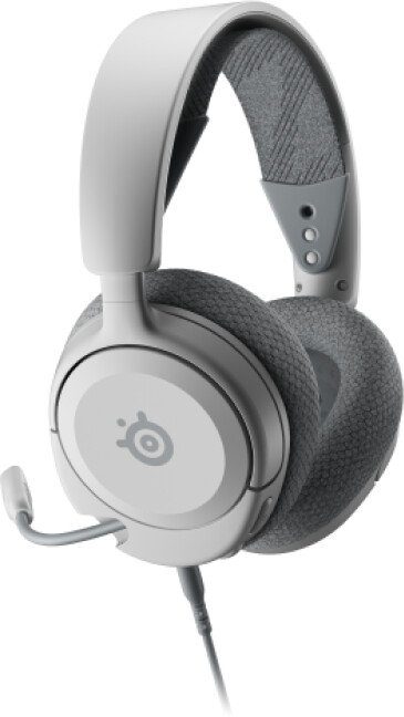 SteelSeries Arctis Nova 1P White Gaming-Headset (Einziehbares Mikrofon,  Geräuschunterdrückung, Prism RGB-Beleuchtung)