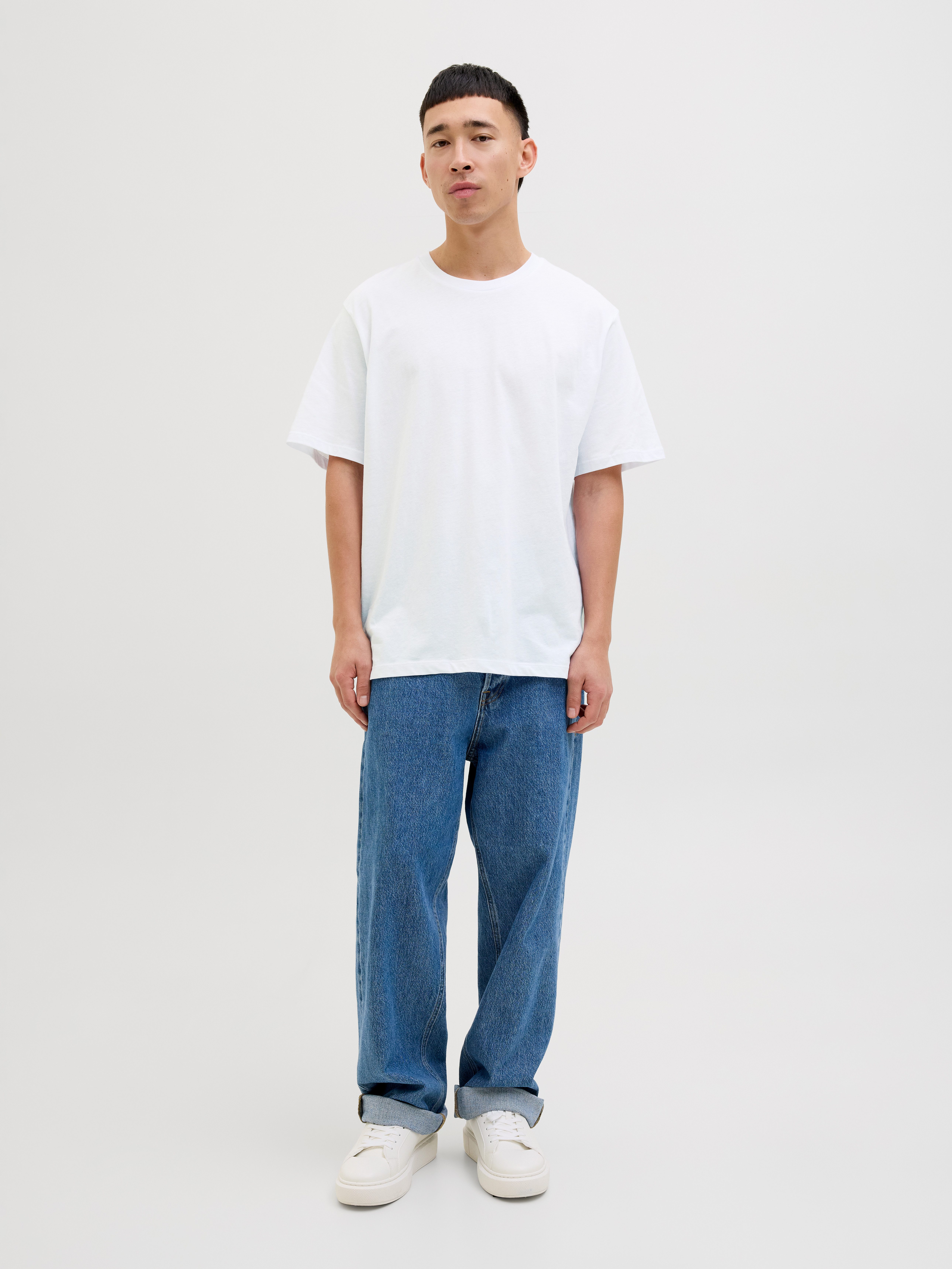 Jack & Jones Kurzarmshirt JJHUGO LOOSE TEE SS CREW NECK 5PK MP (Packung, 5-tlg) Baumwolle, loose fit