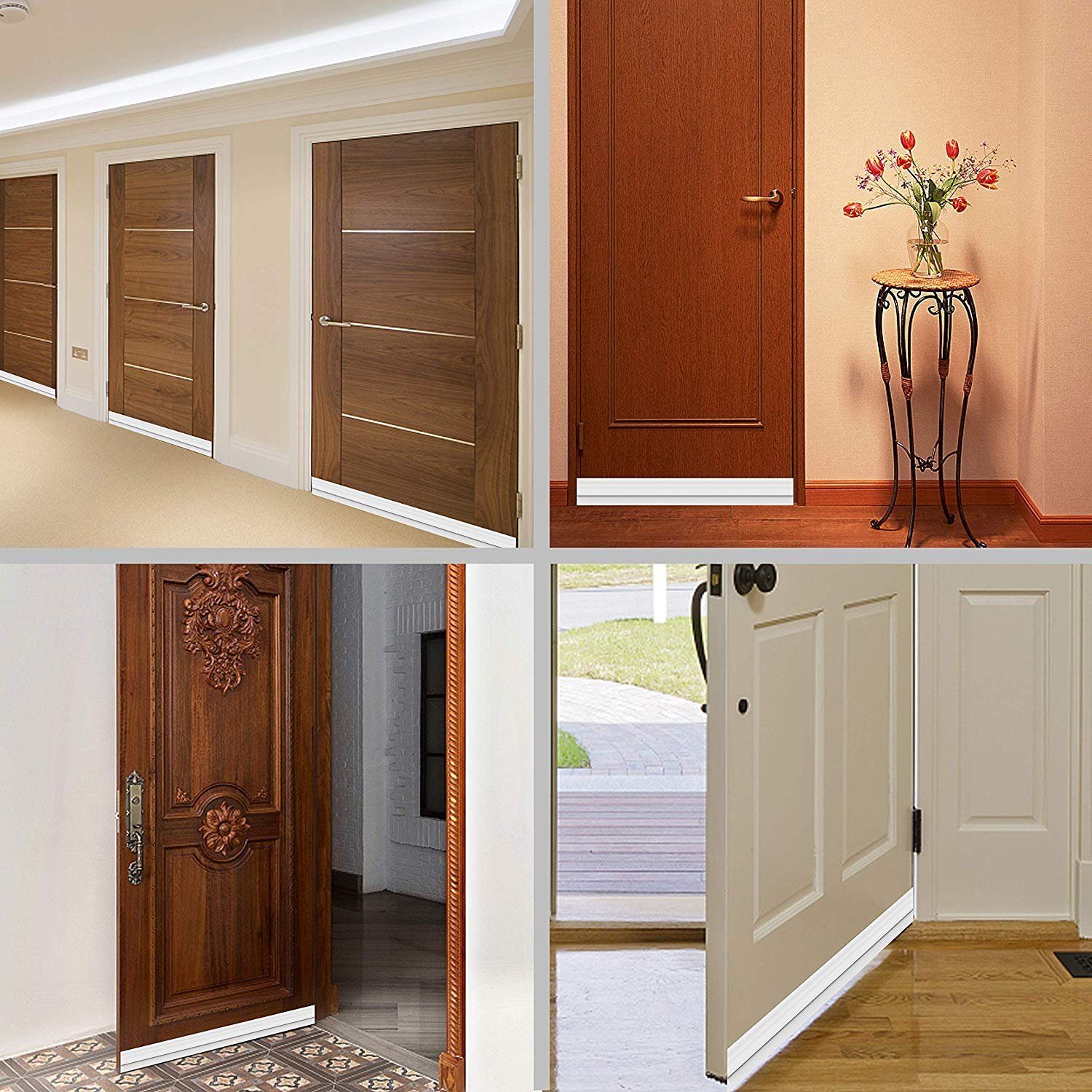 EXTSUD Zugluftstopper Selbstklebende Tür Türdichtung Dichtungsstreifen Zugluftstopper, Insekt Ersatzdichtung, Wetterfest Schalldichtung Türstopper Türdichtung, für Schallschutz,Kälteschutz& Haustür Dichtung