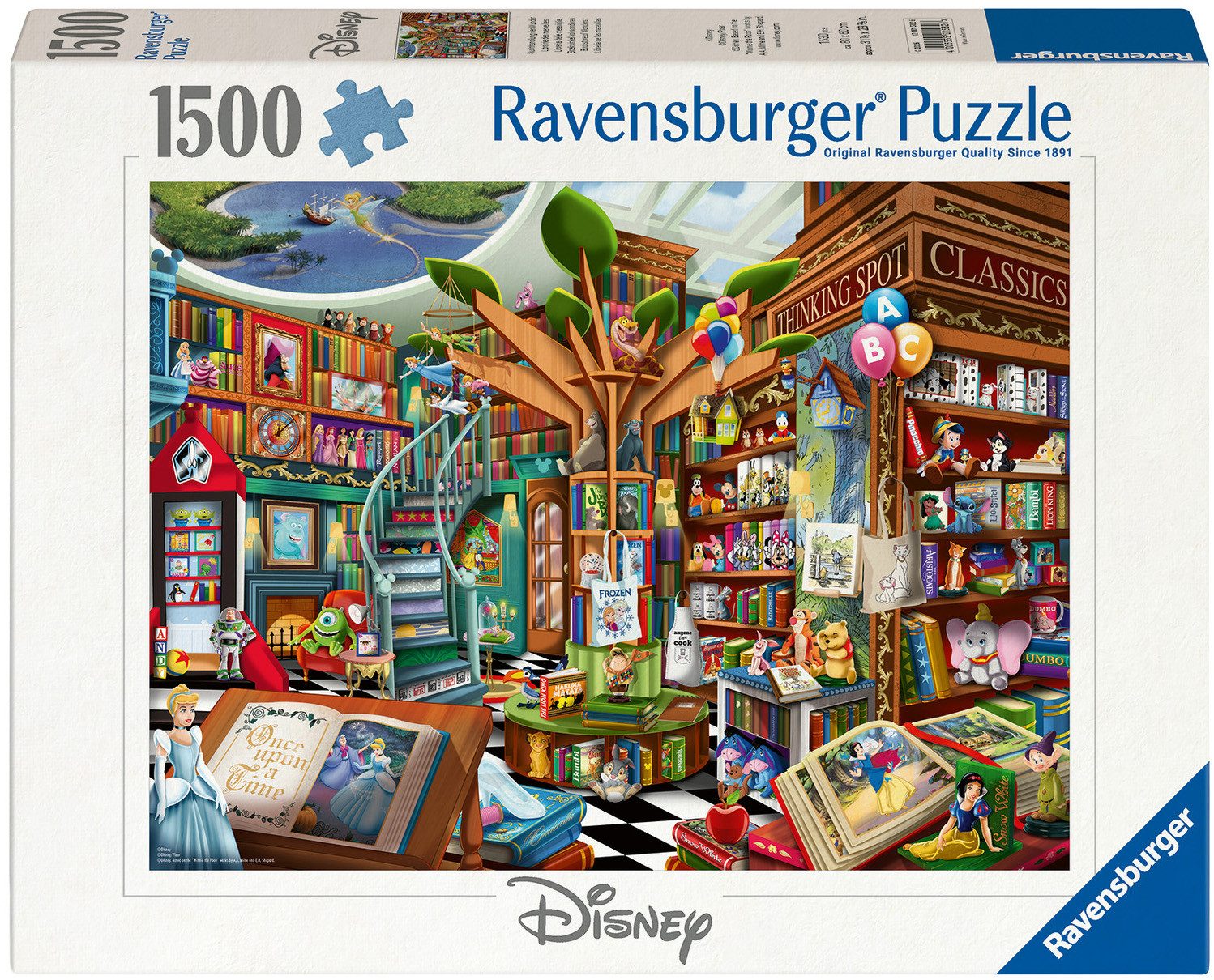 Ravensburger Puzzle Disney, Buchhandlung der Wunder, 1500 Puzzleteile, Made in Germany