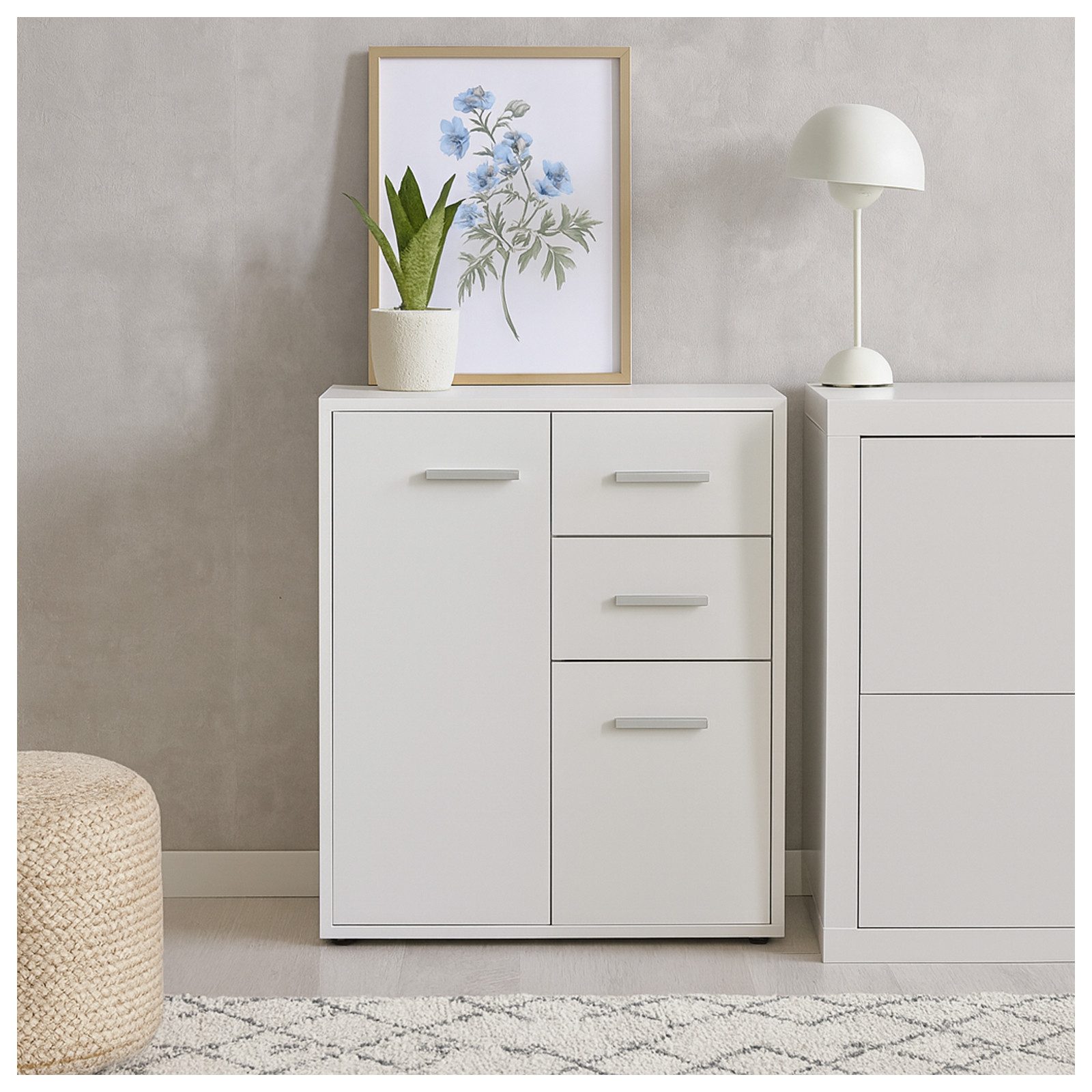 HTI-Line Kommode Kommode Nina mit zwei Schubladen (Stück, 1 St., 1 Kommode), Anrichte Sideboard Schrank