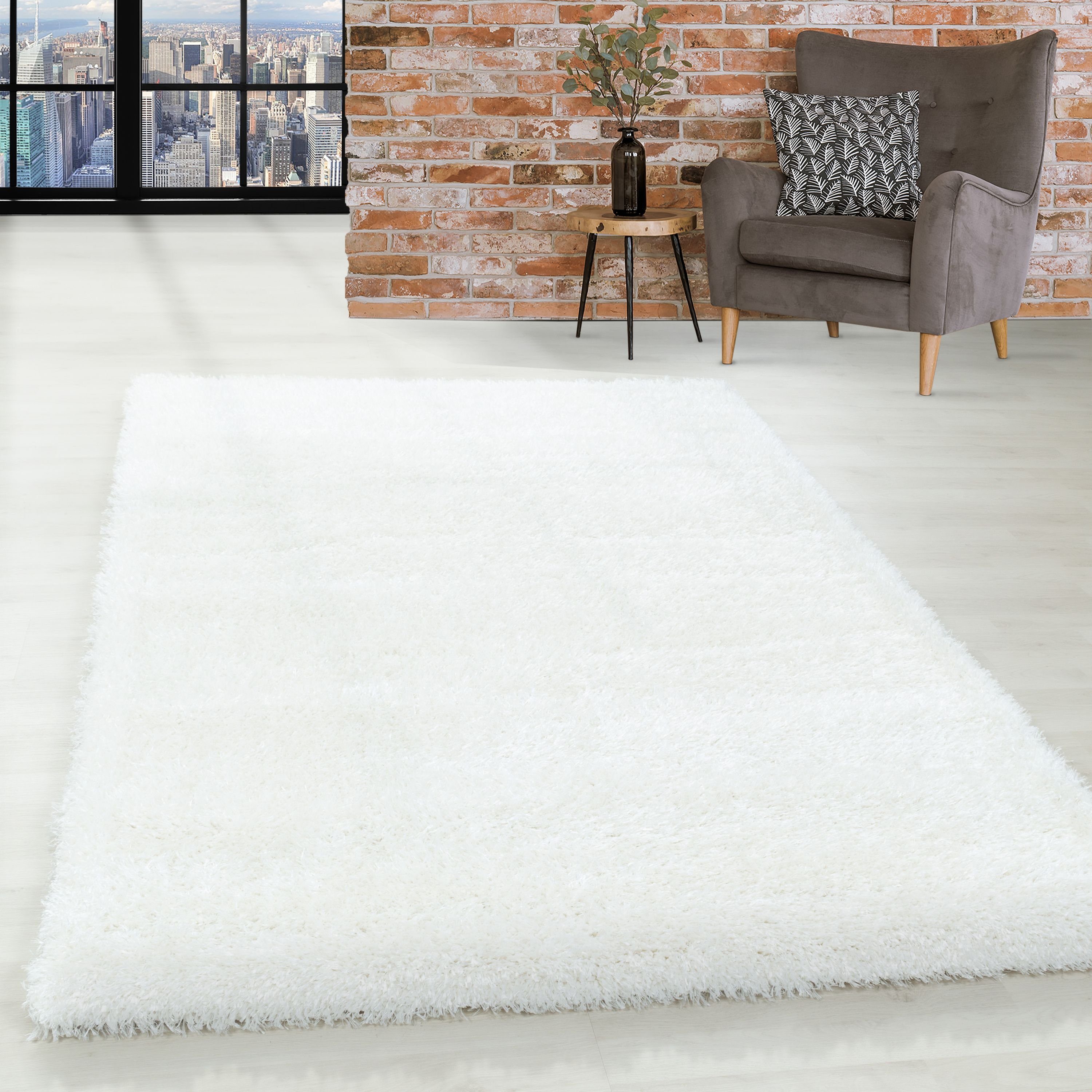 SIMPEX24 Teppich Unicolor - Einfarbig, Läufer, Höhe: 50 mm, Teppich Wohnzim günstig online kaufen