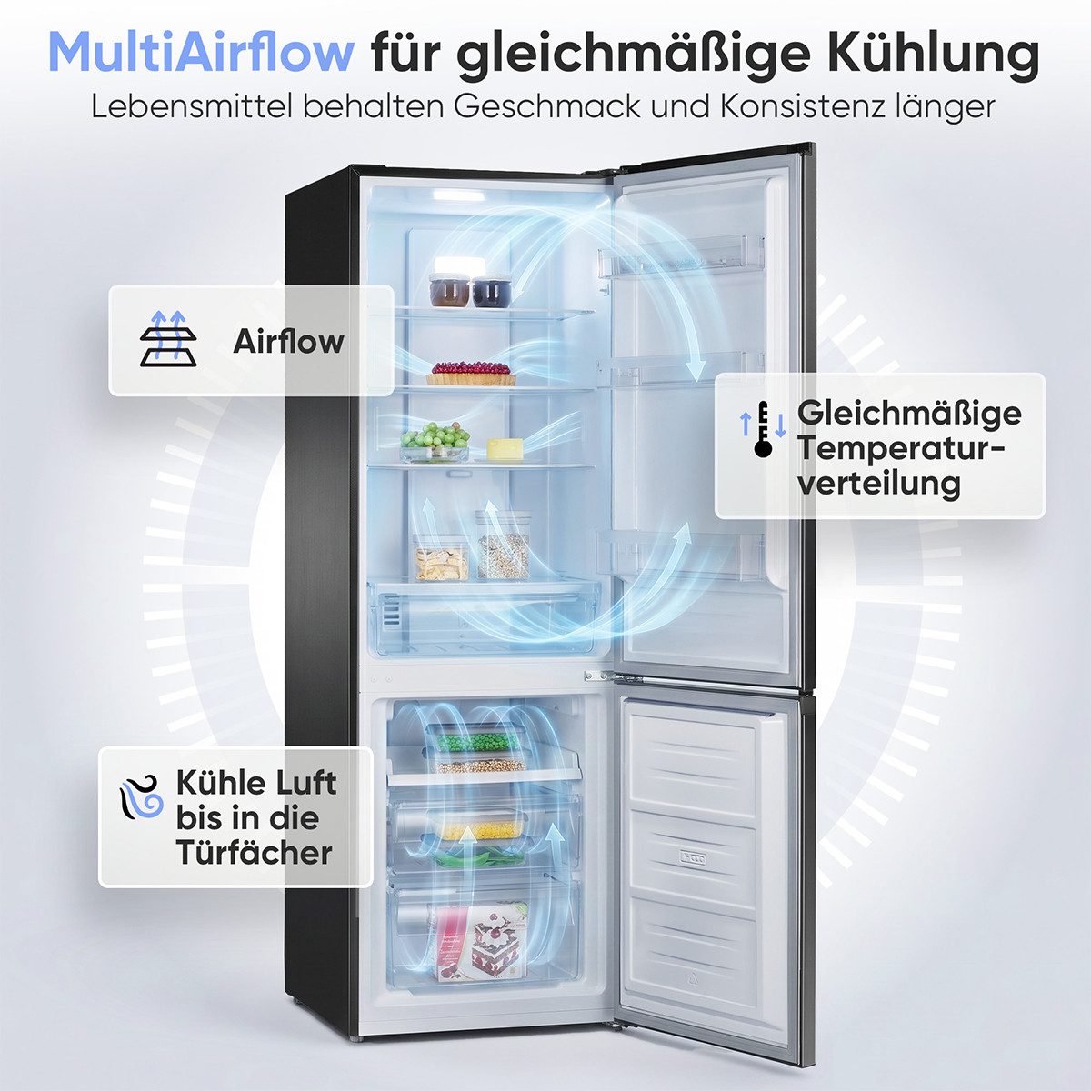 BOMANN Kühl-/Gefrierkombination KG 7370, 181 cm hoch, 54,5 cm breit, Energieklasse C, 176cm, LowFrost