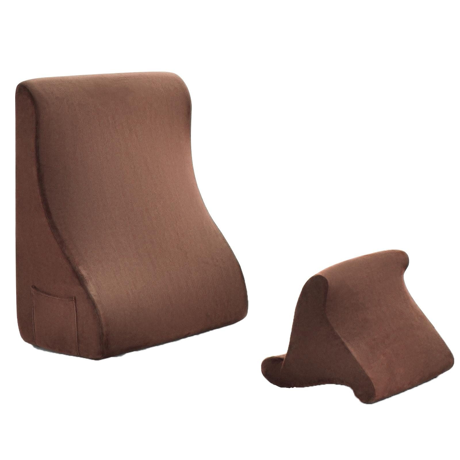 KOMFOTTEU Keilkissen, mit verstellbarem Tablethalter, Seitentasche & waschb günstig online kaufen