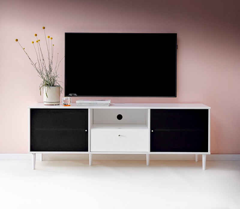 Hammel Furniture Media-Board Mistral, mit zwei Stofftüren, Wandmontage/ stehend montierbar, Breite: 161,5 cm