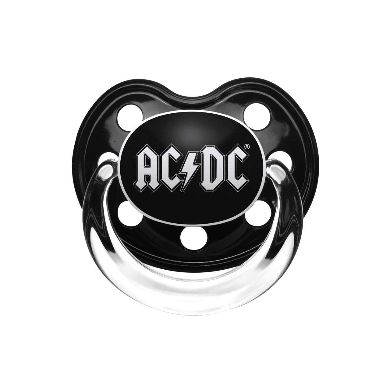 Metal Kids Schnuller mit AC/DC (Logo) Aufdruck für Babys, BPA frei