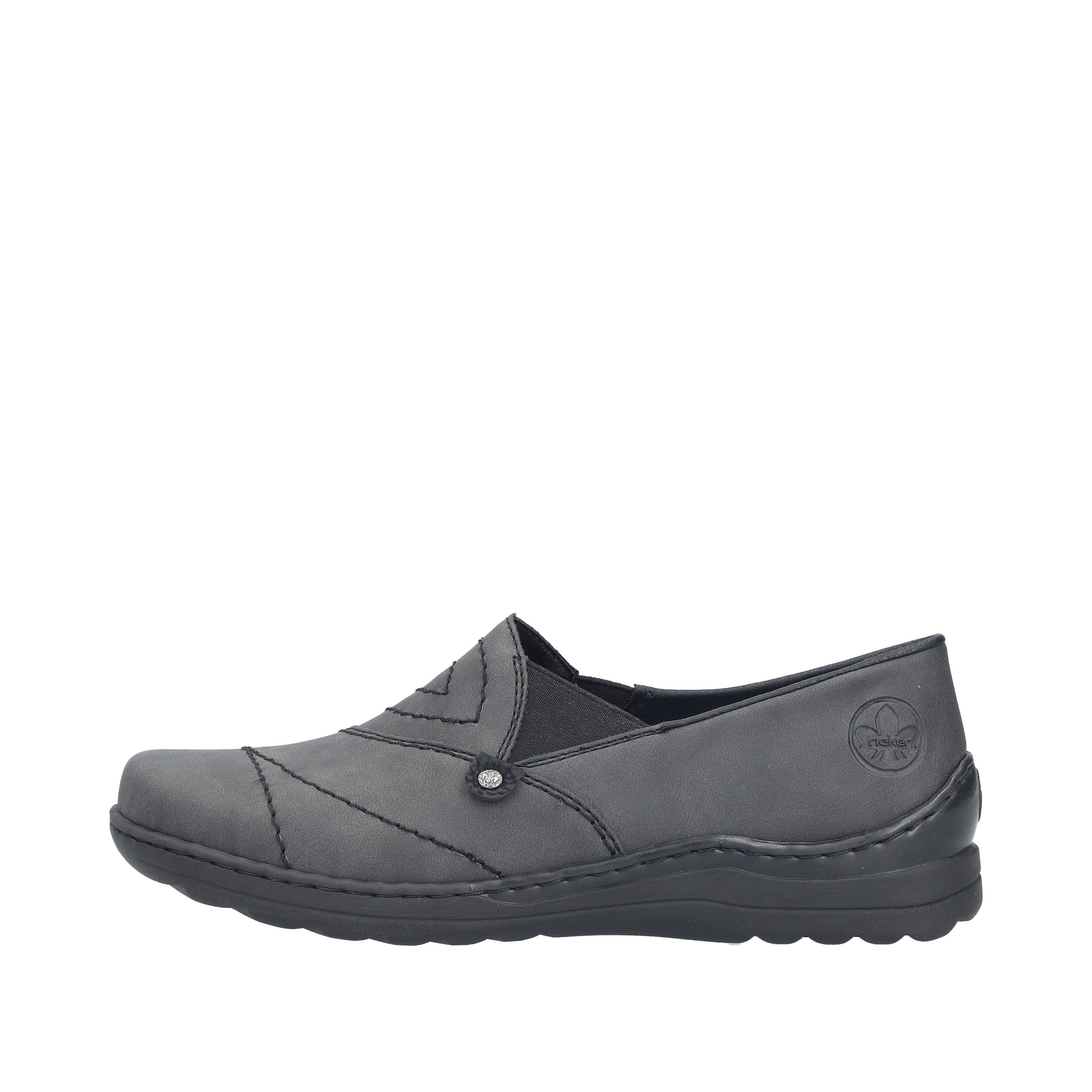 Rieker Slipper Halbschuh, Schlupfschuh mit Ziernaht und Gummizug