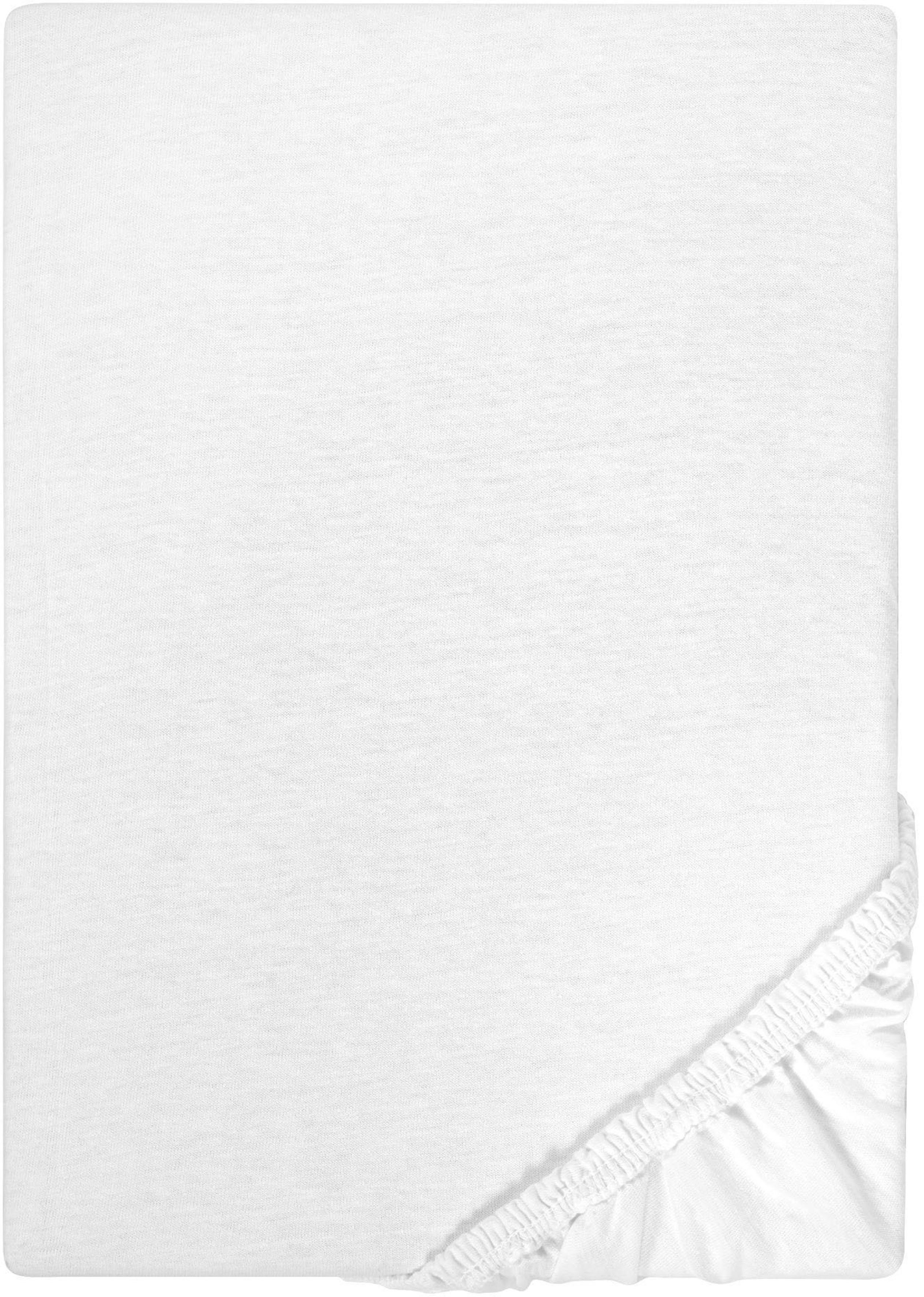 Castell - Markenbettwäsche Spannbettlaken Jersey in Gr. 90x200, 140x200 oder 180x200 cm, Jersey, Gummizug: rundum, (1 Stück), aus Baumwolle, für Matratzen bis 22 cm Höhe, Bettlaken, Spannbetttuch