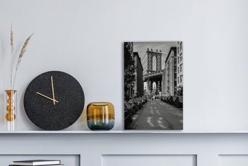 OneMillionCanvasses® Leinwandbild New York - Dumbo - Schwarz - Weiß, (1 St), Leinwandbild fertig bespannt inkl. Zackenaufhänger, Gemälde, 20x30 cm