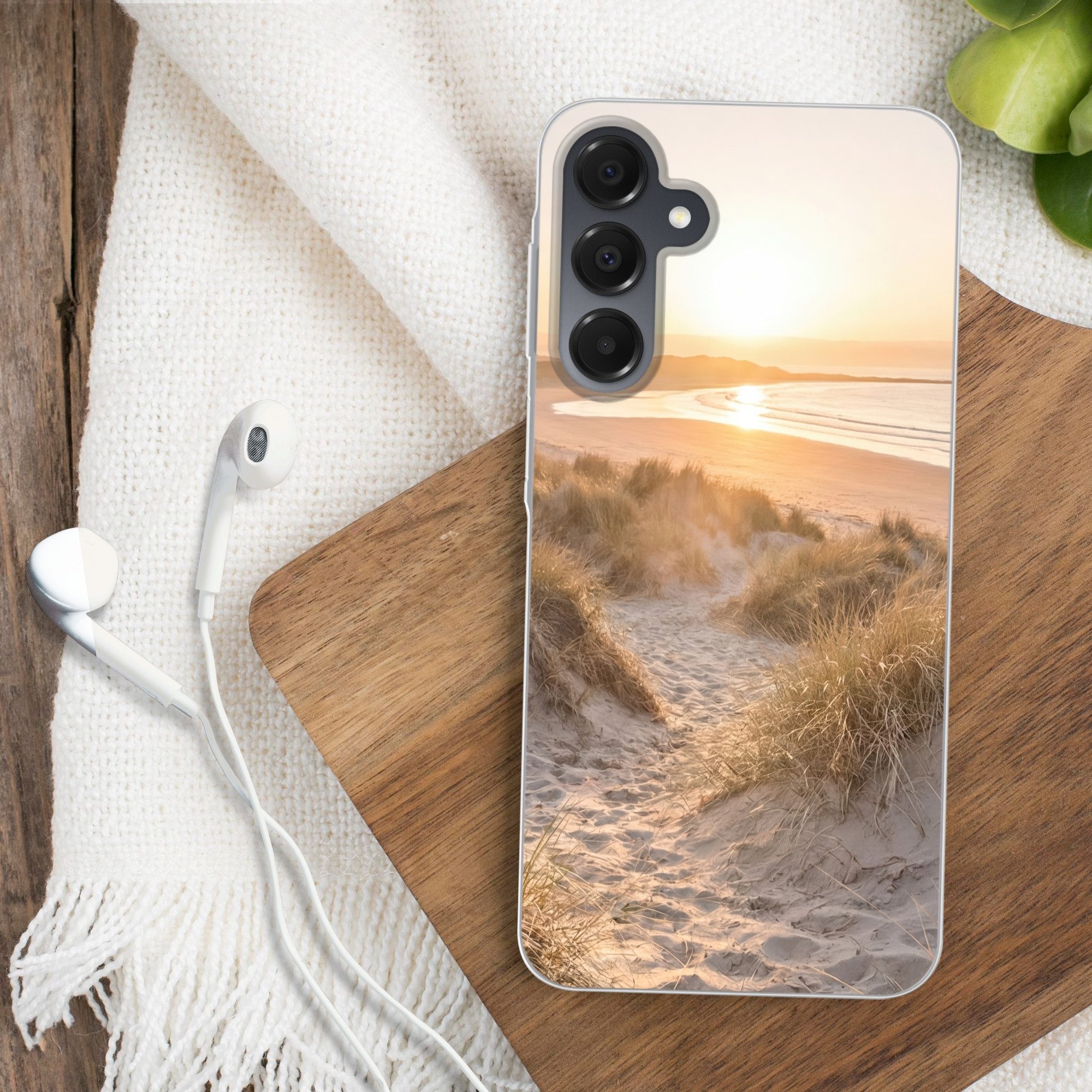 MuchoWow Handyhülle für Samsung Galaxy A16 5G Dünen - Strand - Meer, Phone Case, Silikon, Schutzhülle Dünn