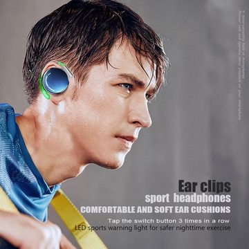 Micool Kabellos Bluetooth V5.3, Open In-Ear-Kopfhörer (Sportlicher Begleiter für aktive Nutzer beim Laufen oder Fitness., mit 4-Mikrofon, Comfort Fit Ohrhaken Ohrhörer Sport Headset)
