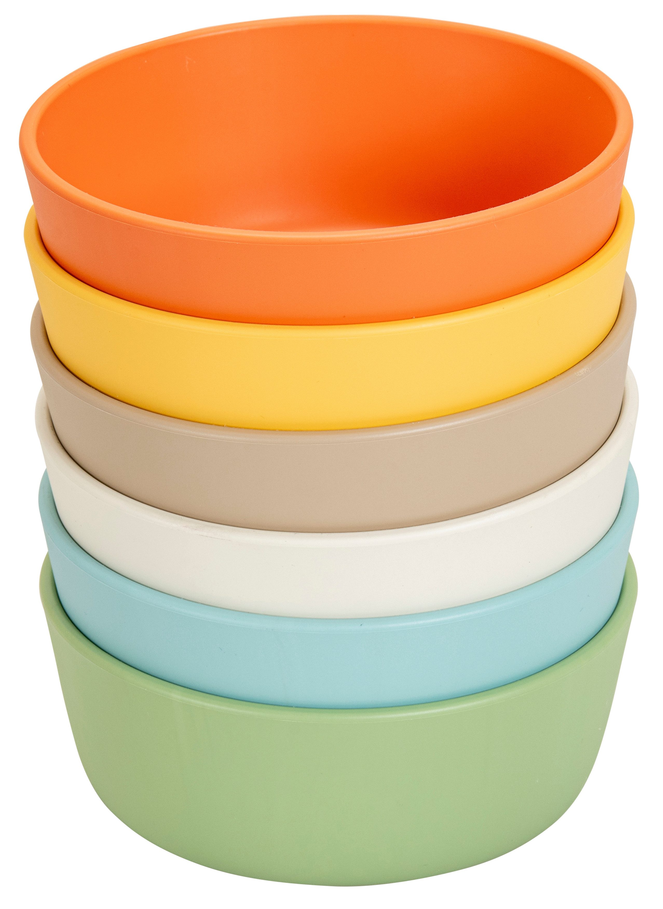 Betzold Geschirr-Set Schüssel-Set 6-tlg - bruchsicher & spülmaschinenfest, Biokunststoff