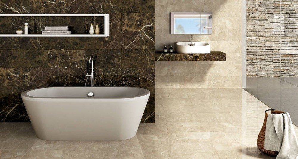 JVmoebel Bodenfliese Marmorfußboden in Braun – eleganter und pflegeleichter Belag, Marmor, Braun