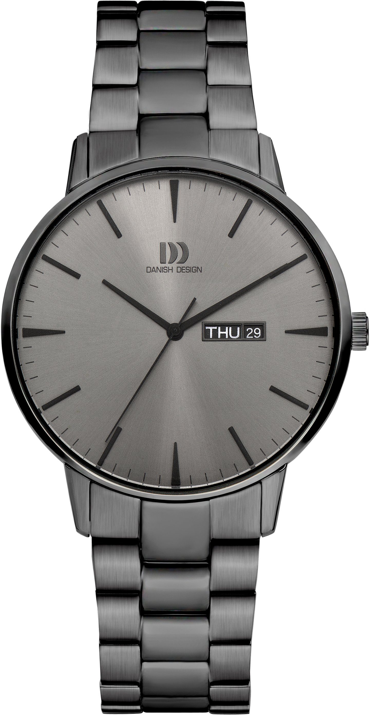 Quarzuhr Herrenuhren Tag Datum ⌀41mm Metallband Akilia Link Herrenuhren