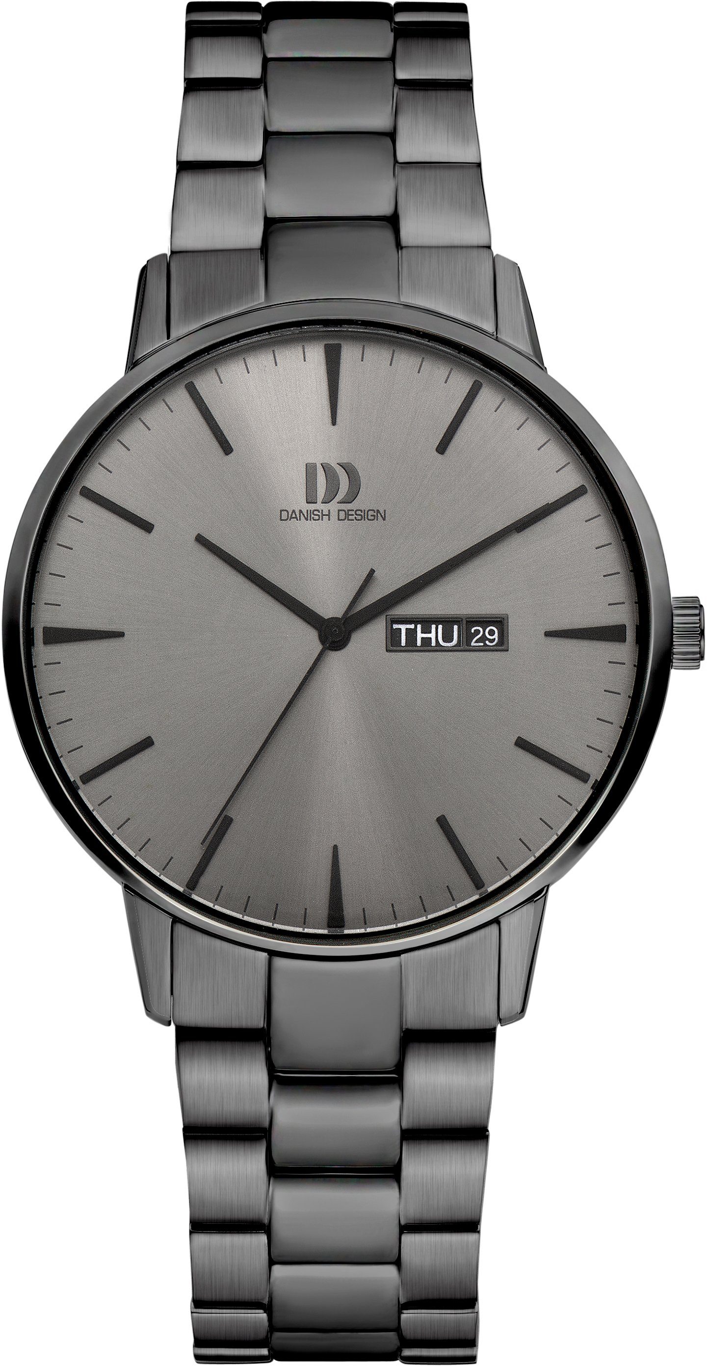 Danish Design Quarzuhr Herrenuhren Tag Datum ⌀41mm Metallband Akilia Link