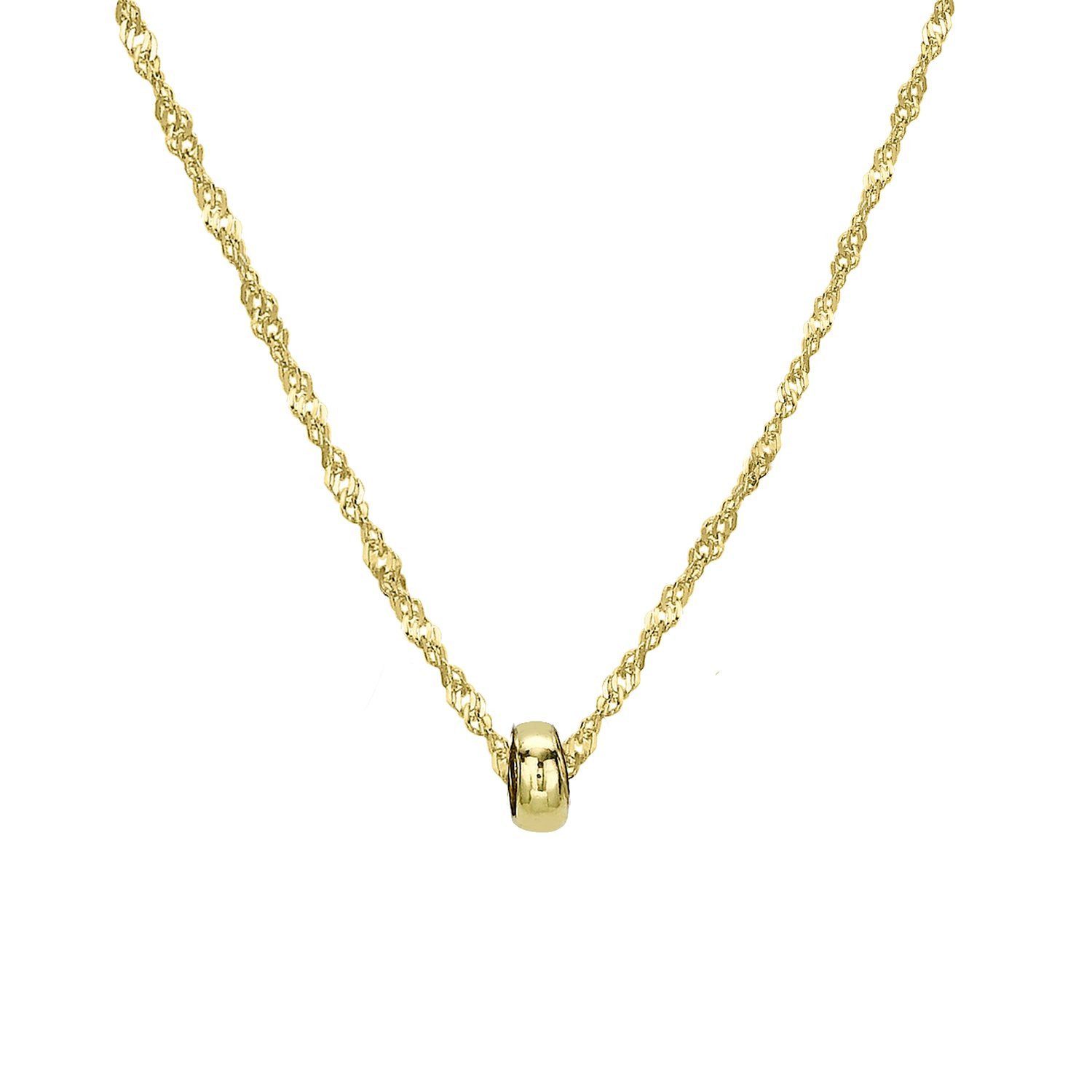 LUCARDI Kette mit Anhänger Halskette - 375 Gold - Gold - Damen