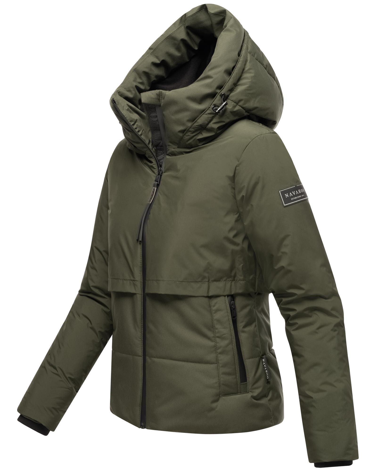 Navahoo Steppjacke Liebesküken XIV modische Damen Winterjacke mit Fleece-Innenfutter