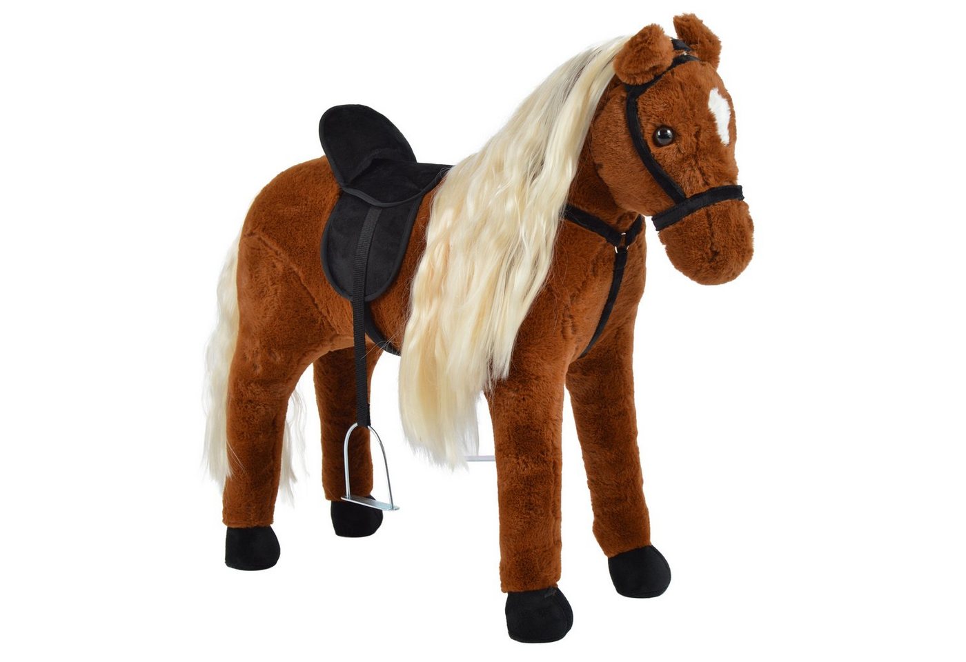 Pink Papaya Stehpferd Spielpferd zum Reiten für Kinder 65 / 75 cm Plüschpferd, Kuscheliges Stehpferd für Kinder, handgefertigt
